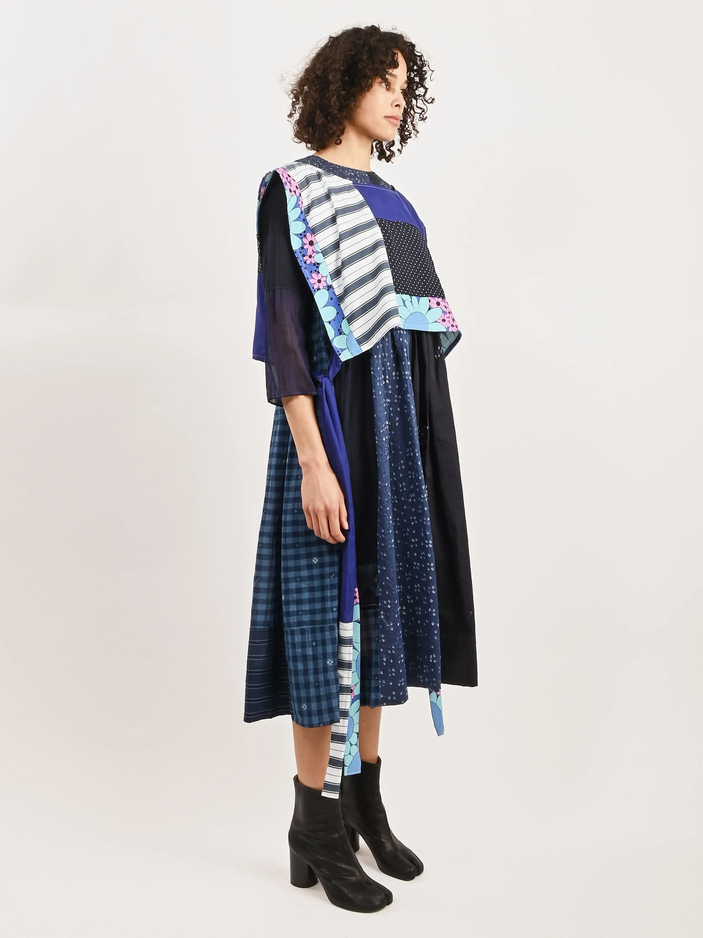 Blue/Floral Patchwork Dickie