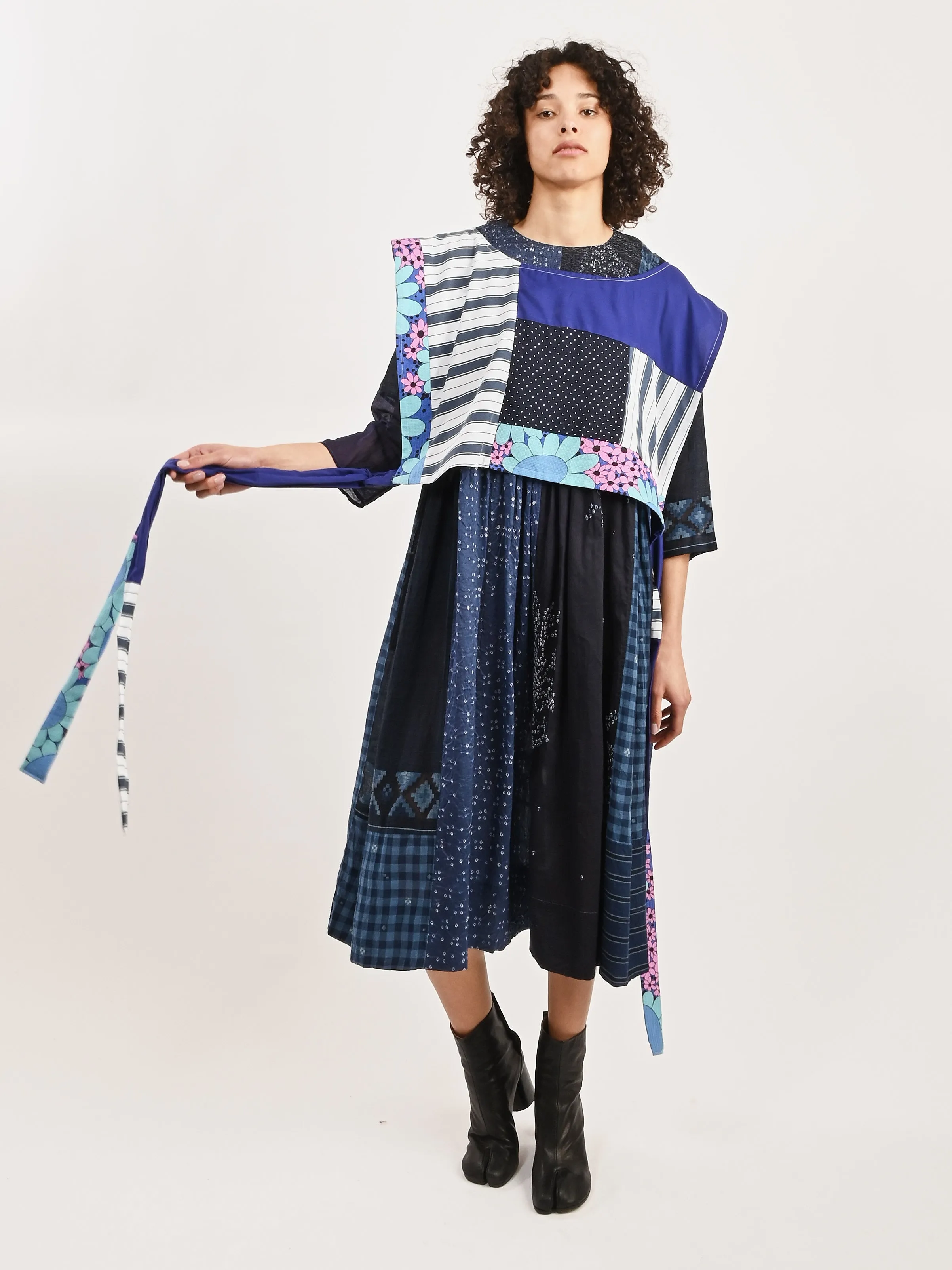 Blue/Floral Patchwork Dickie