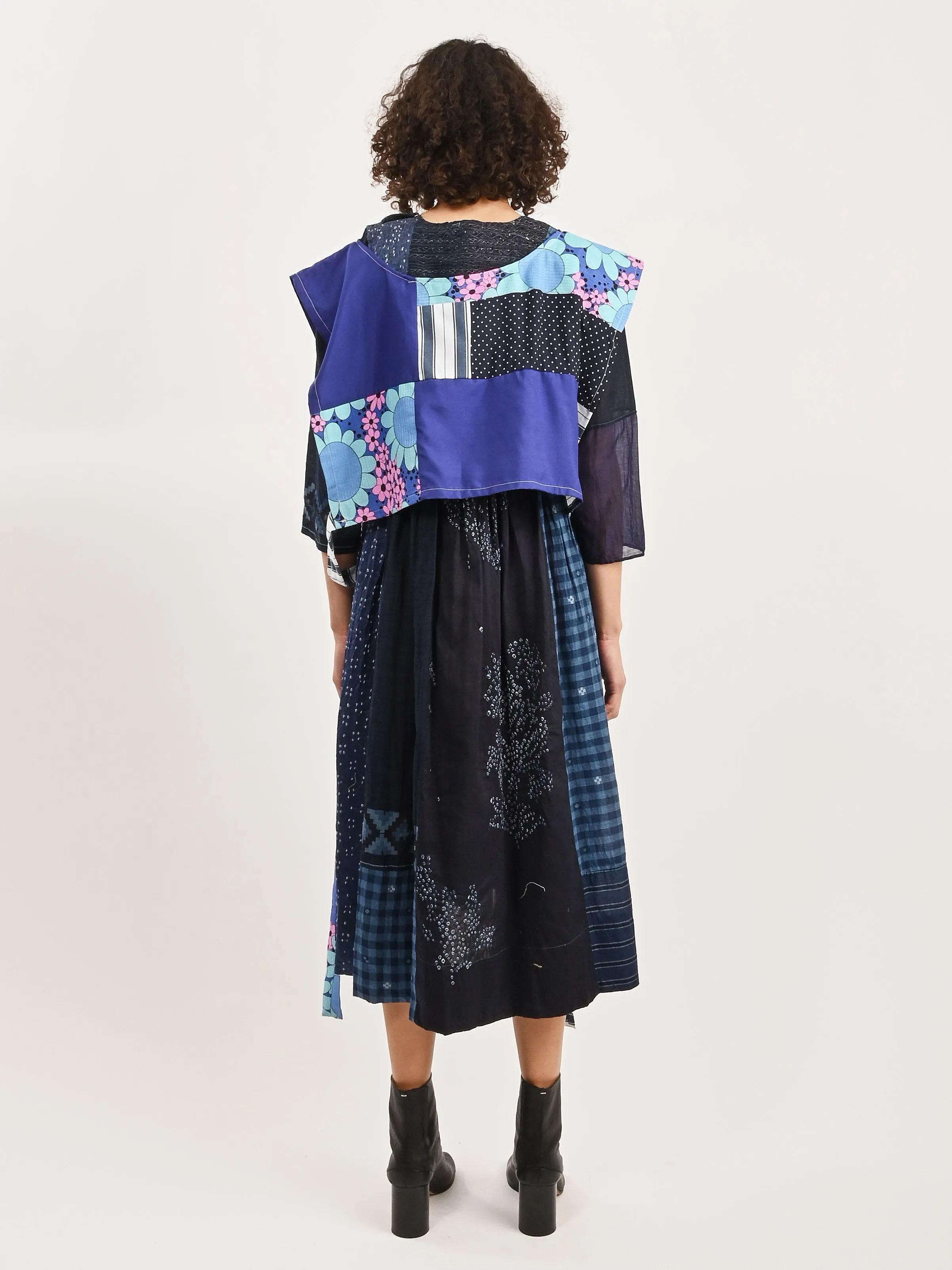 Blue/Floral Patchwork Dickie