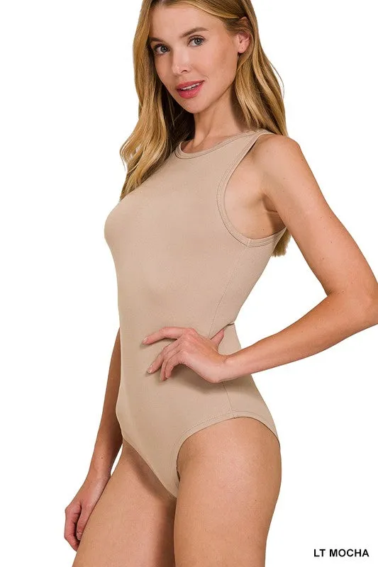 BOAT NECK SLEEVELESS BODYSUIT