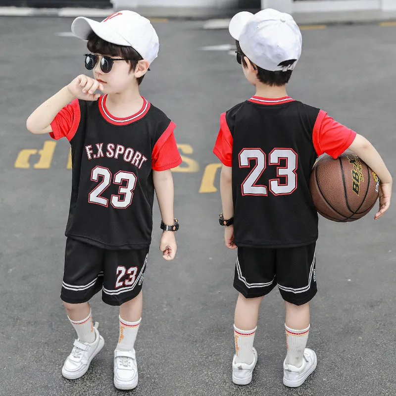 Boys basketball uniforms short-sleeved