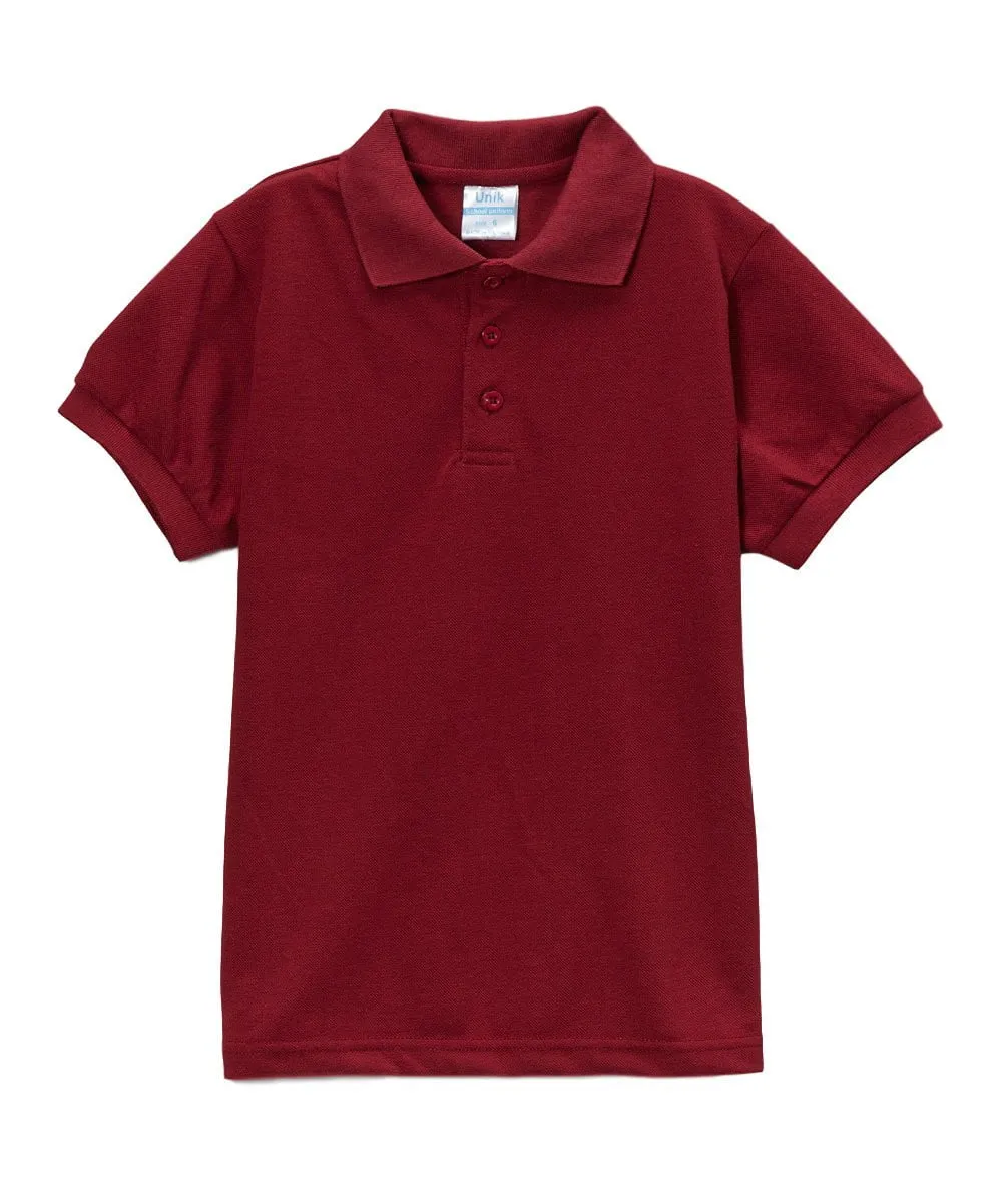Boys Uniform Polo Shirt Burgundy 5-18