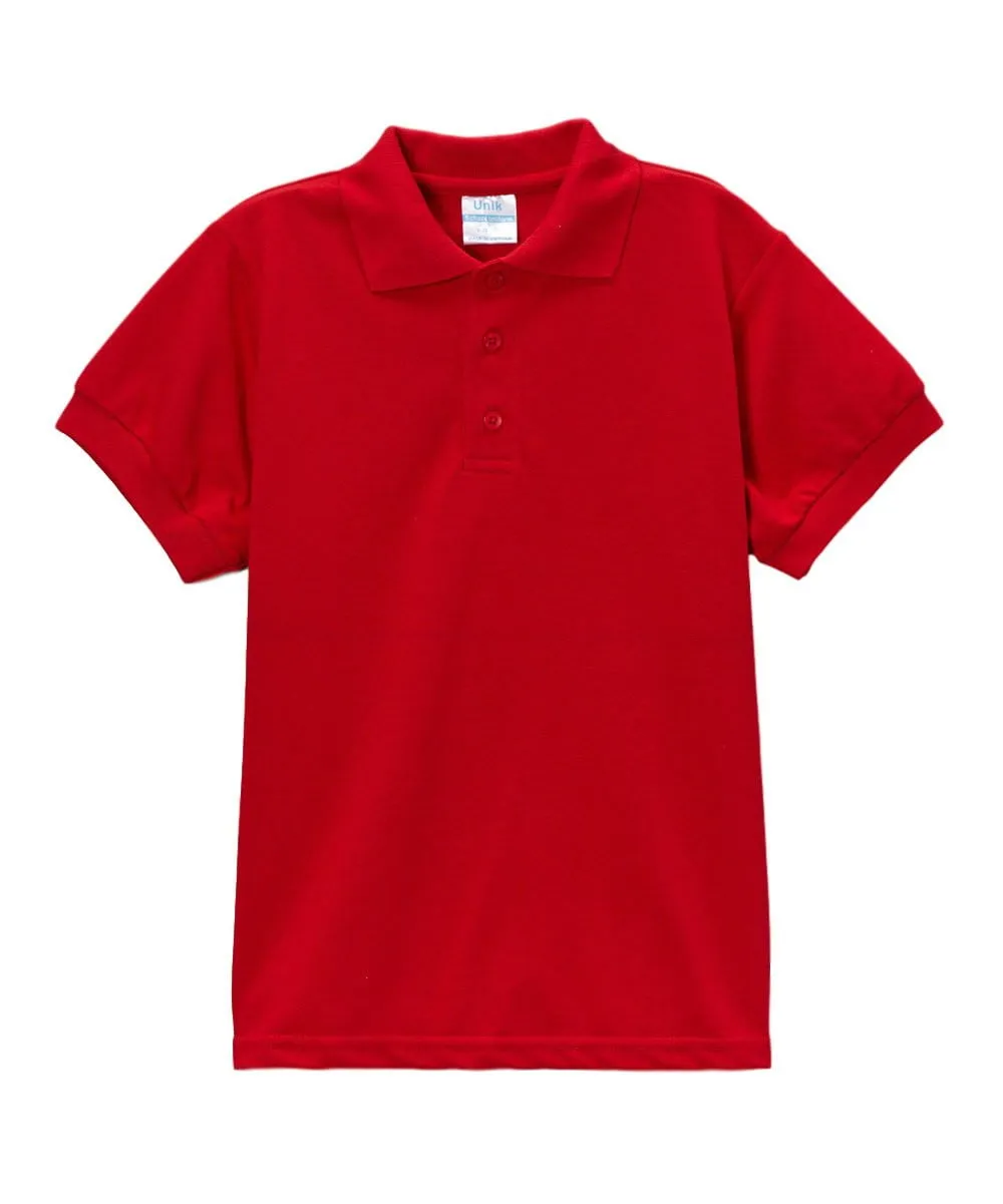 Boys Uniform Polo Shirt Burgundy 5-18