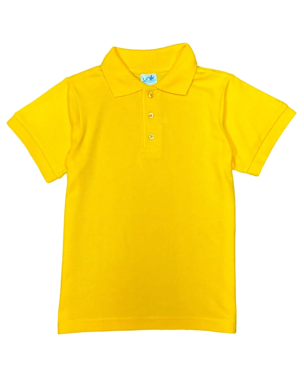 Boys Uniform Polo Shirt Gold(Yellow) 5-18