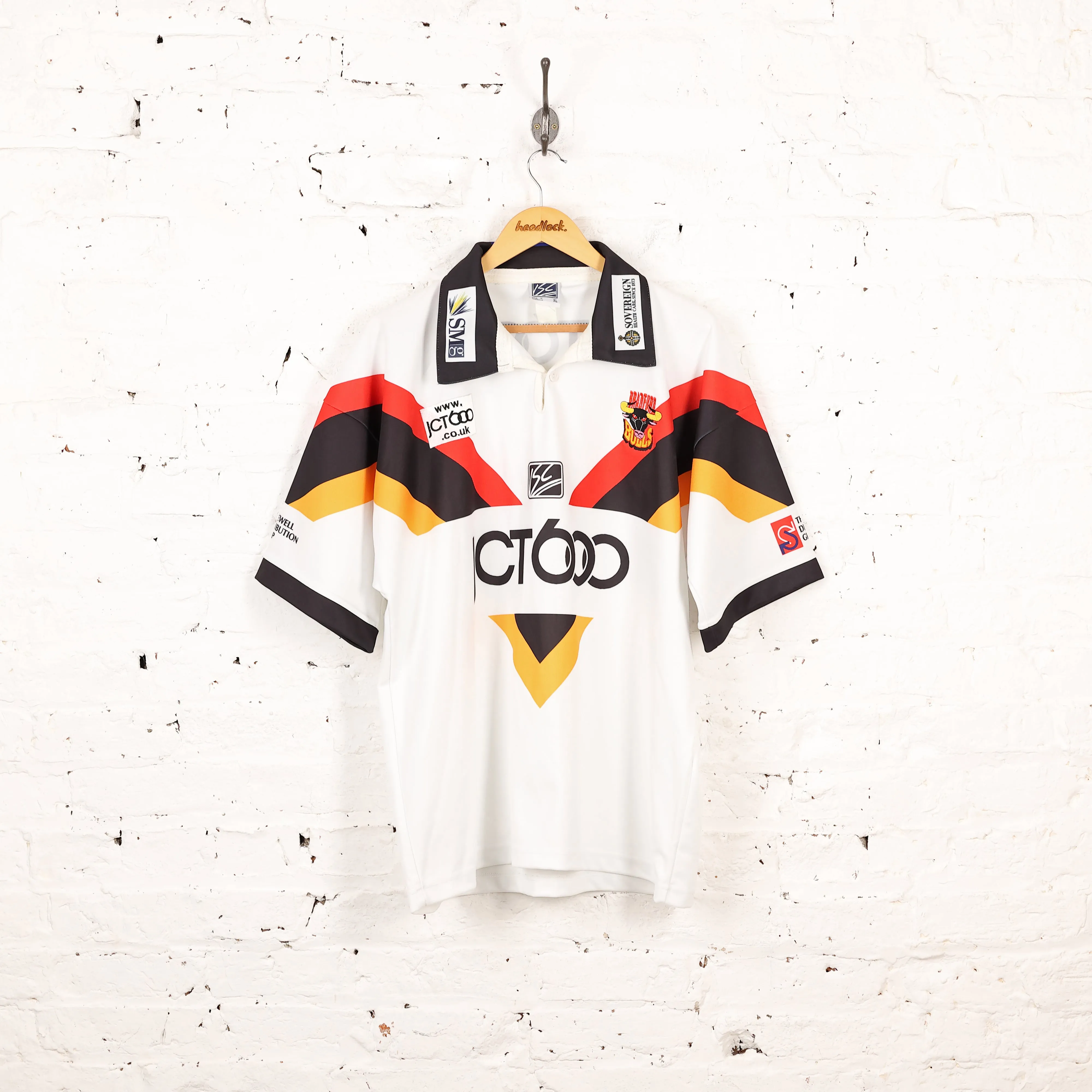 Bradford Bulls Home Rugby Shirt - White - L