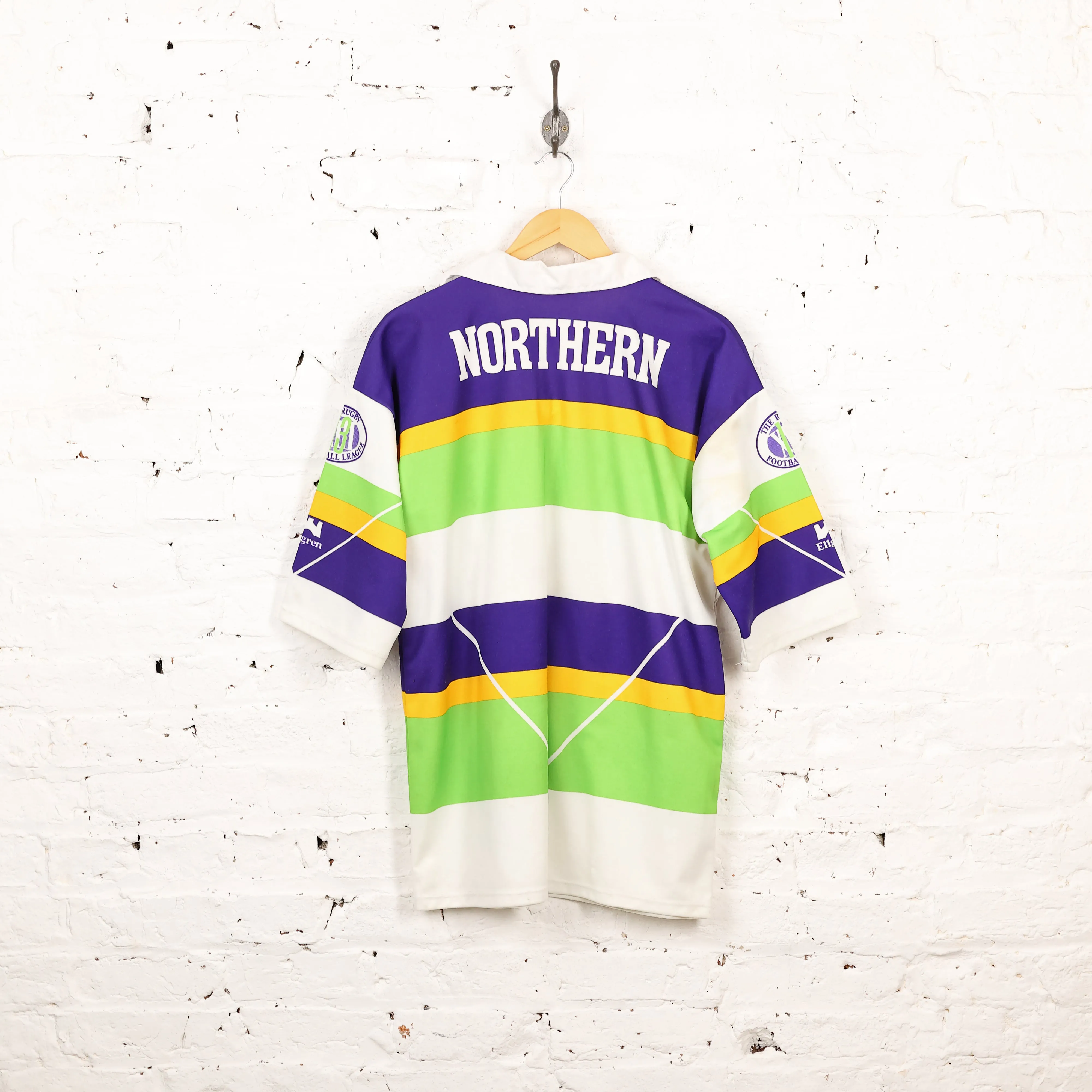 Bradford Northern Bulls 1995 Rugby Shirt - Purple/Green - L