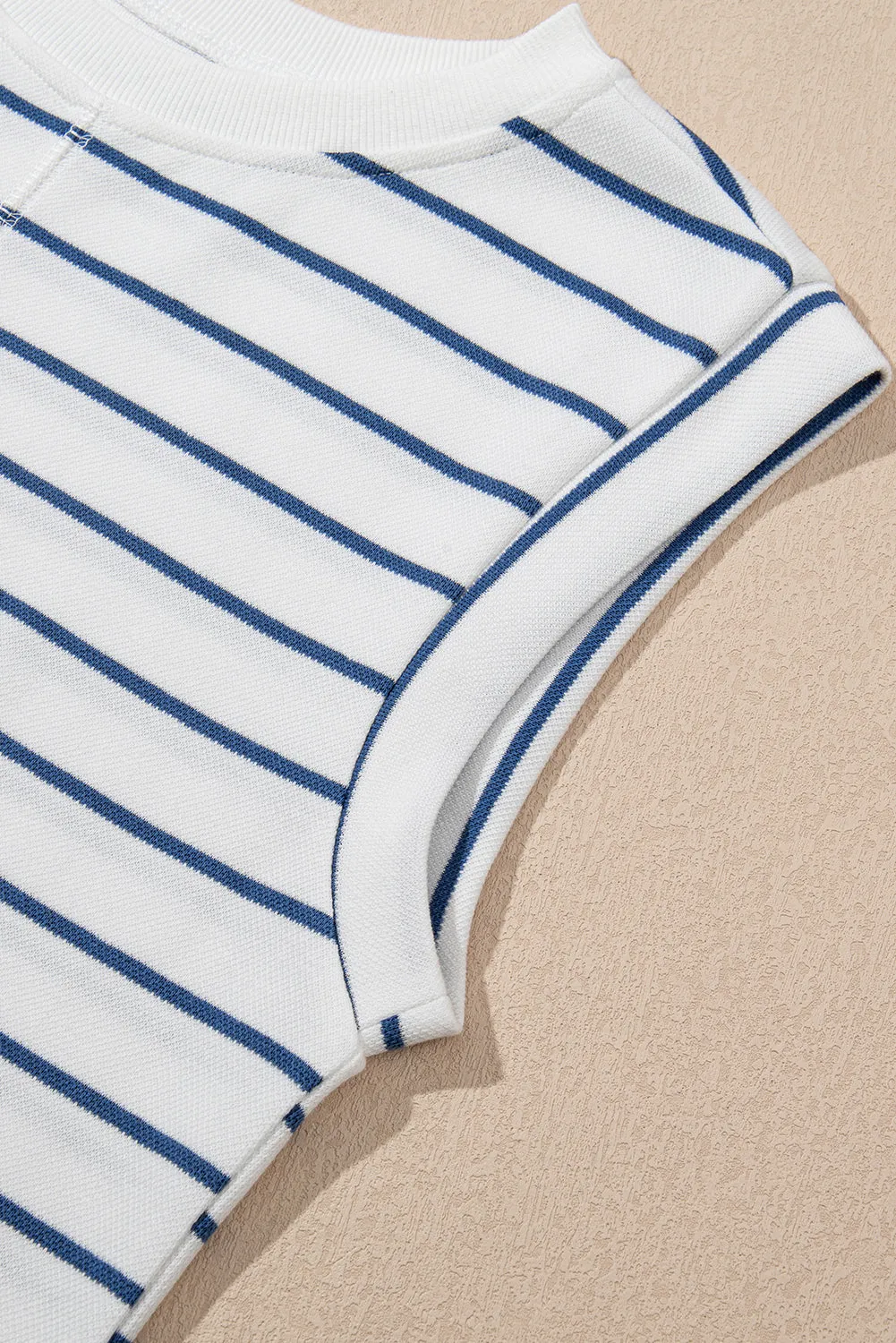 Bridget, Stripe Casual  Tee and Wide Leg Pants Set