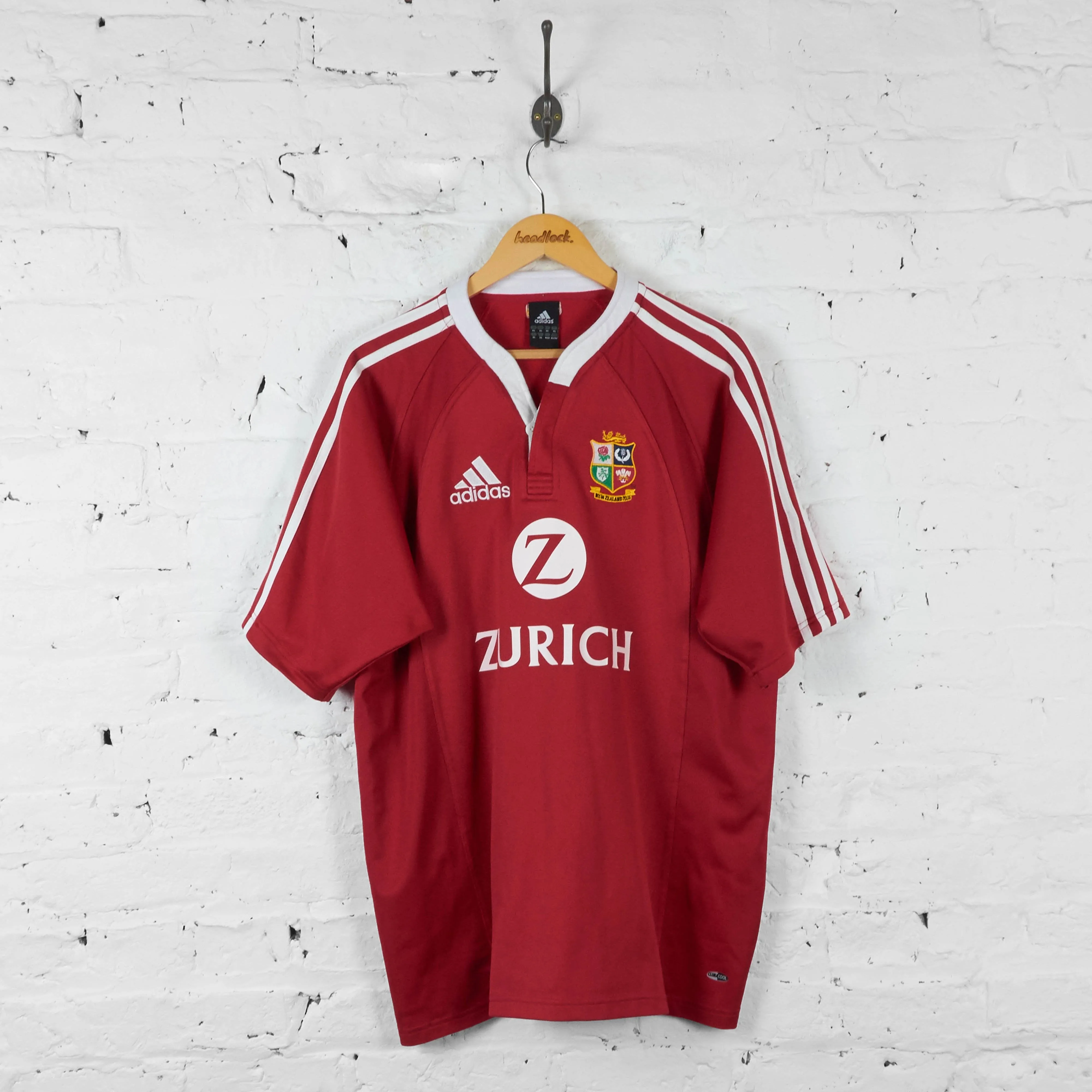 British and Irish Lions 2005 Adidas Rugby Shirt - Red - XL