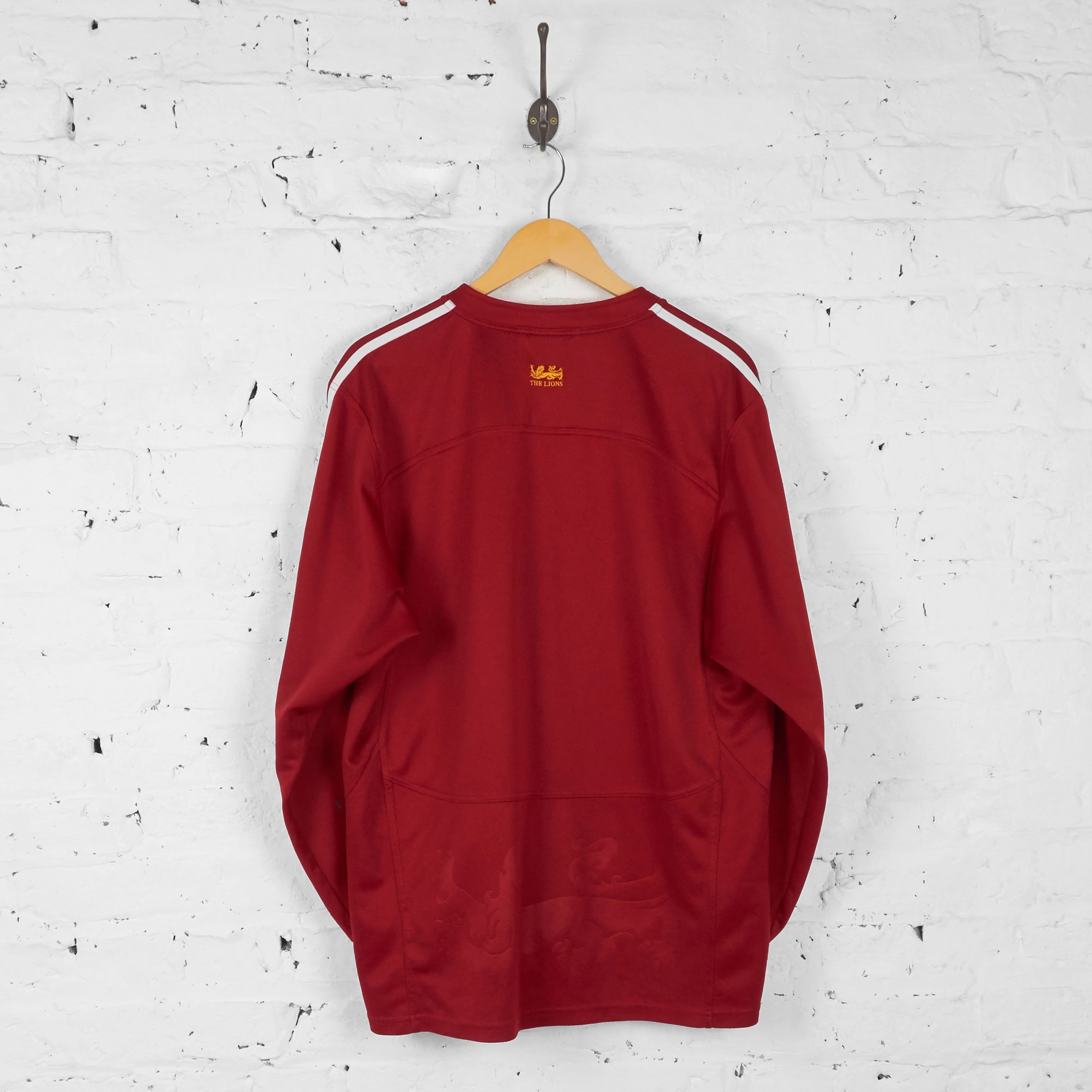 British and Irish Lions 2009 Long Sleeve Rugby Shirt - Red - XL
