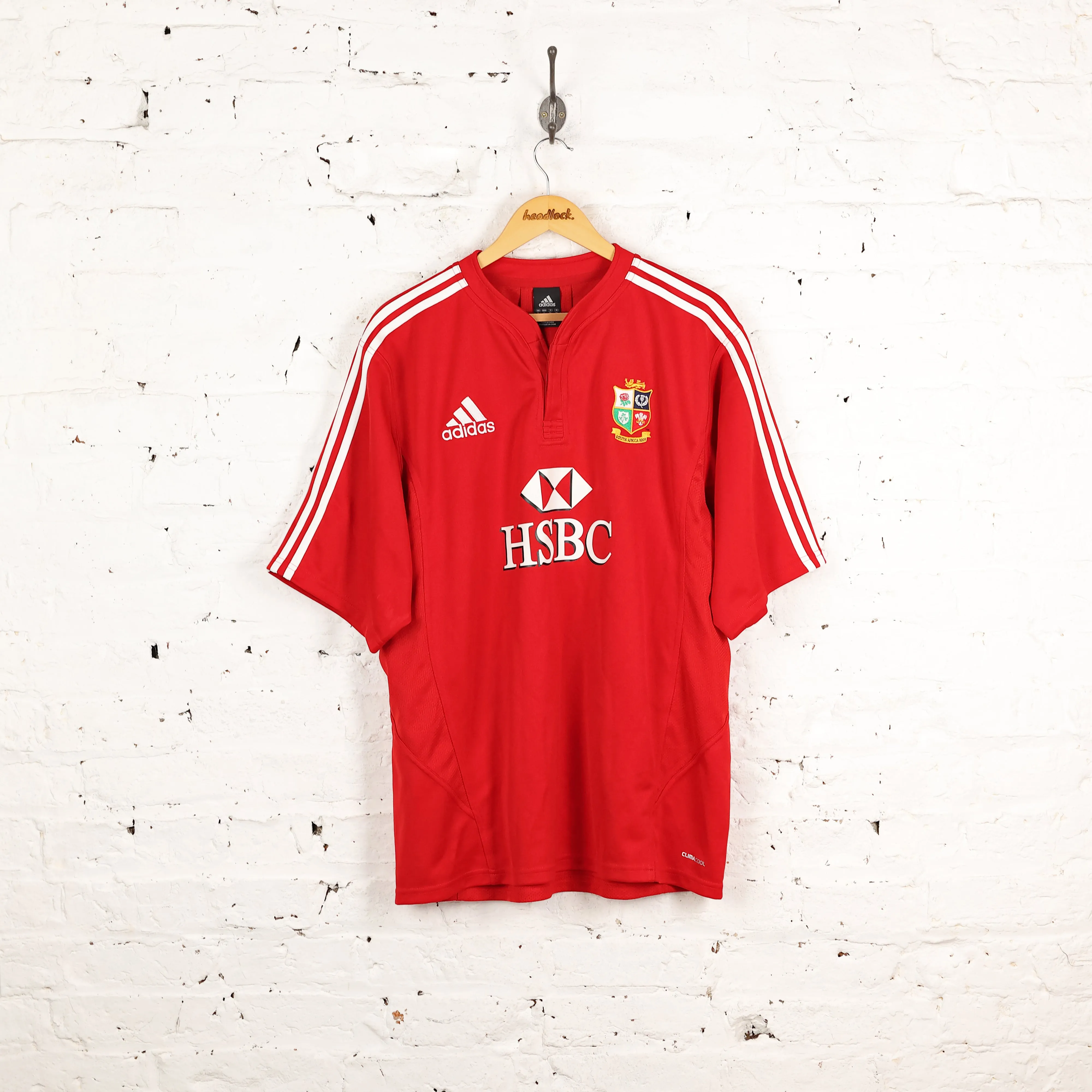 British and Irish Lions 2009 Tour Adidas Rugby Shirt - Red - XL