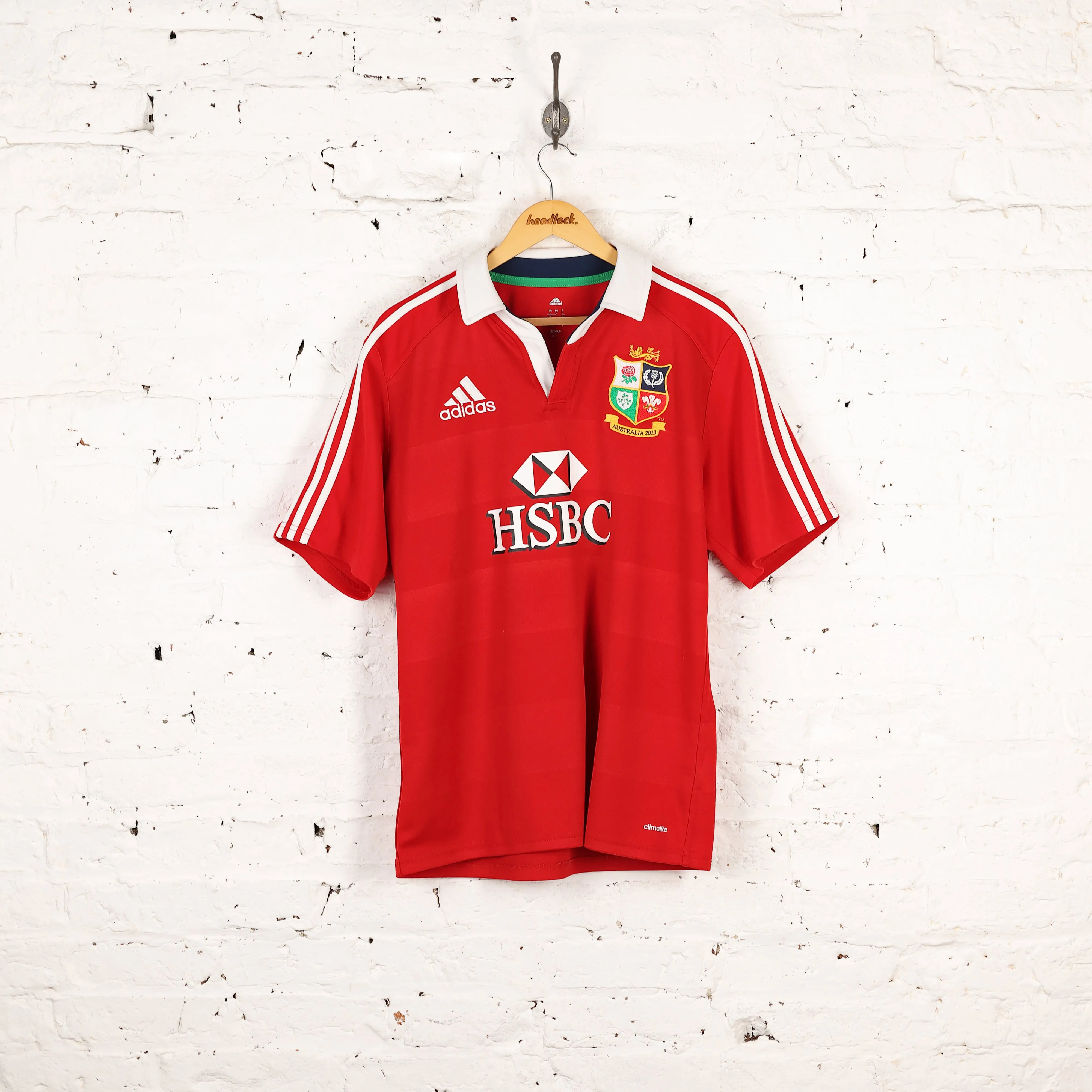 British and Irish Lions 2013 Tour Adidas Rugby Shirt - Red - L