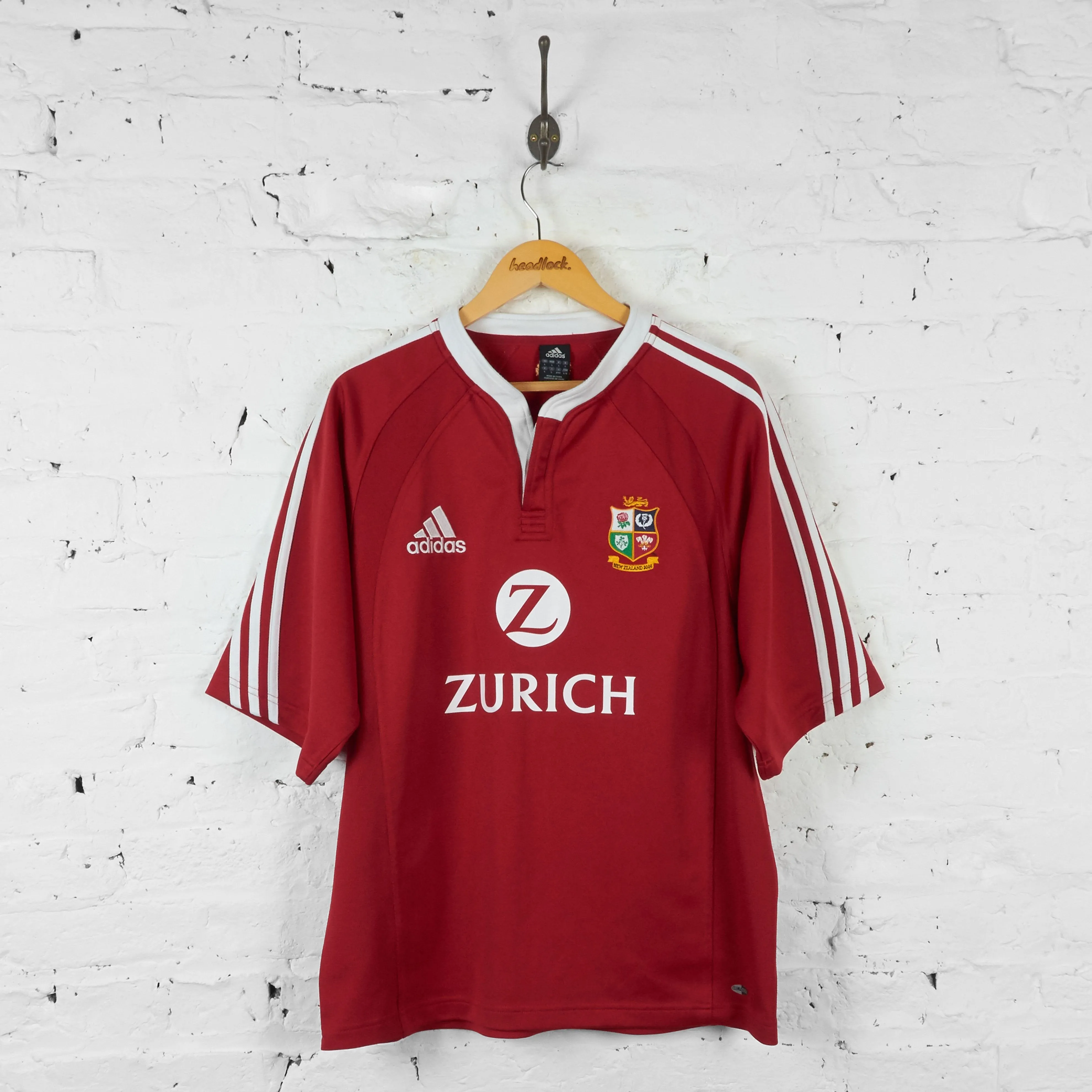 British and Irish Lions Adidas 2005 Tour Rugby Shirt - Red - L