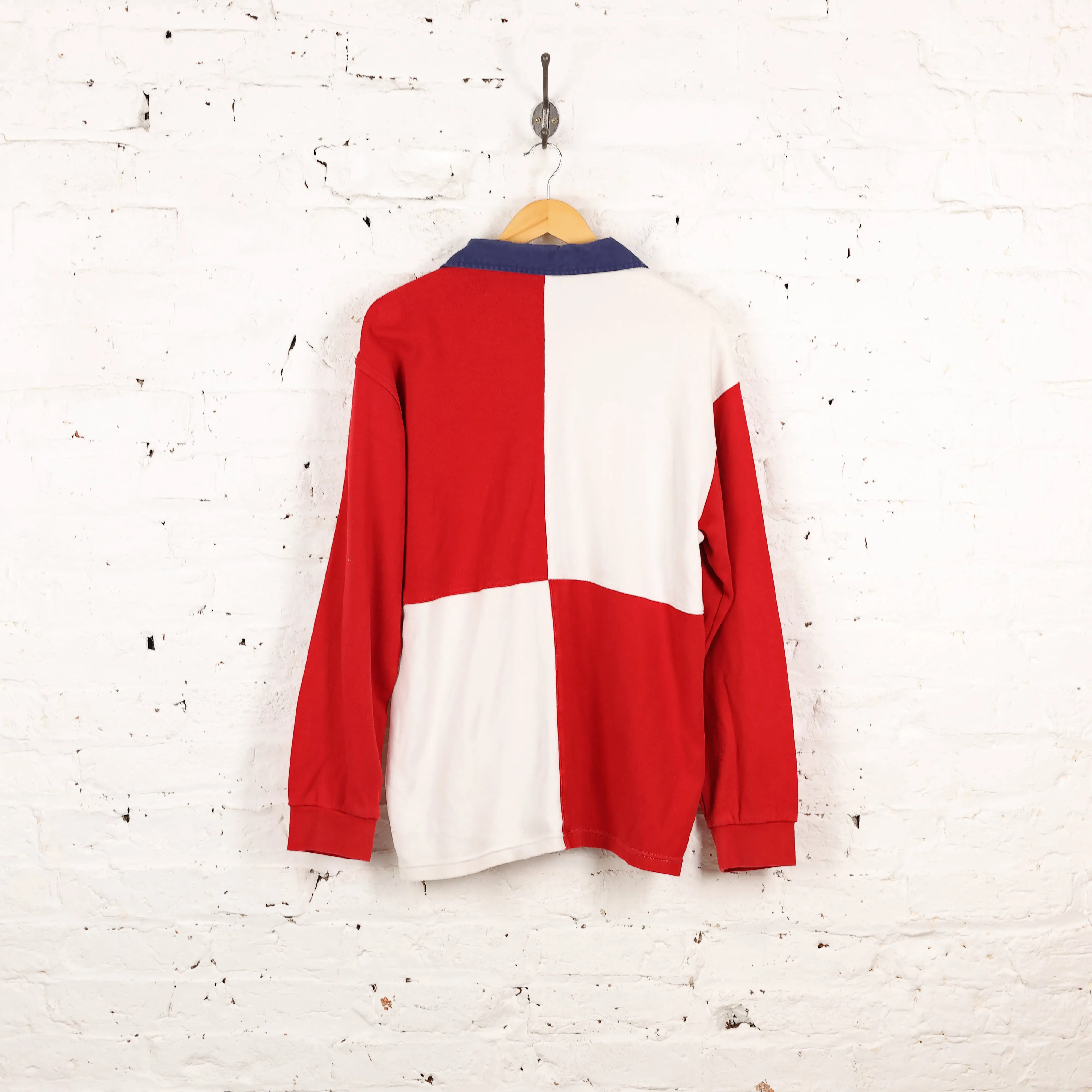 British and Irish Lions Adidas Long Sleeve Rugby Shirt - Red - L