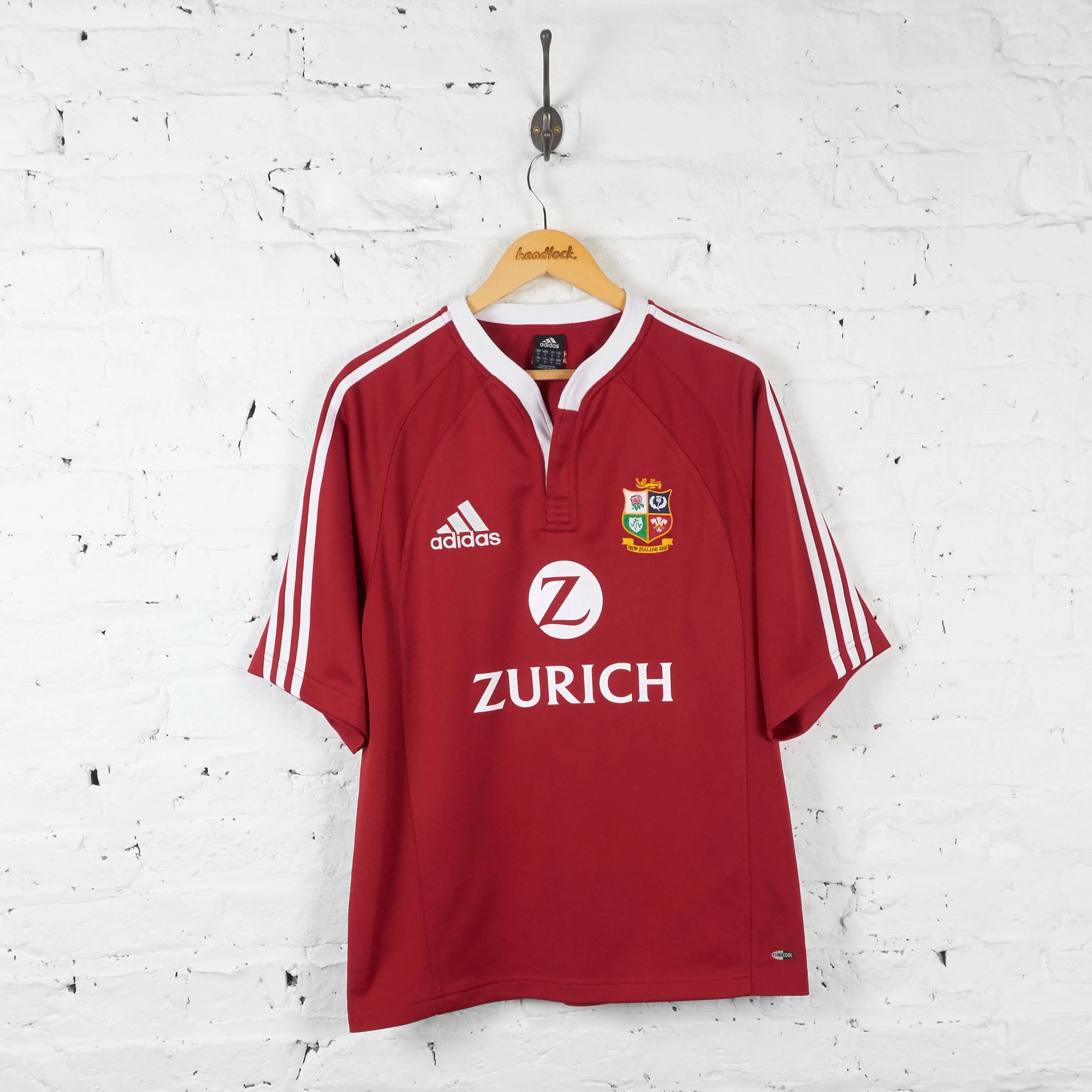 British and Irish Lions Adidas Rugby Shirt - Red - M