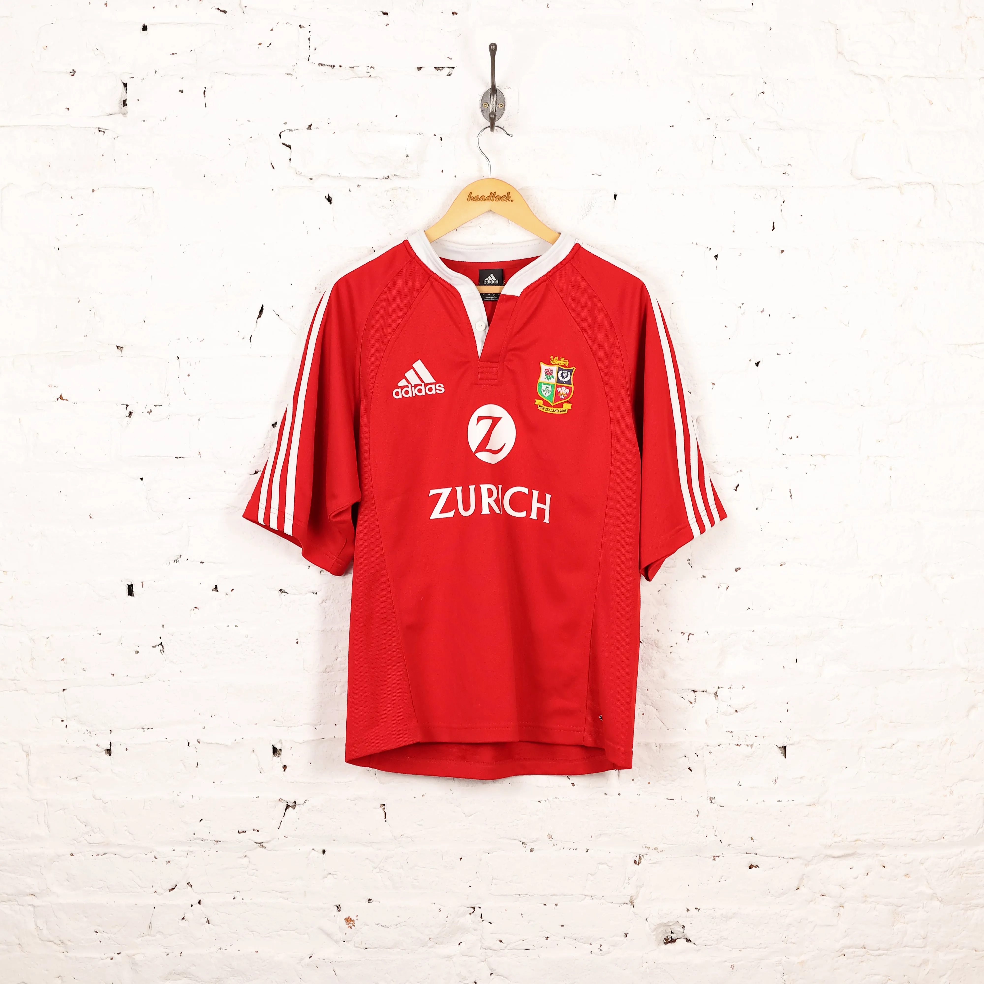 British and Irish Lions Adidas Rugby Shirt - Red - M