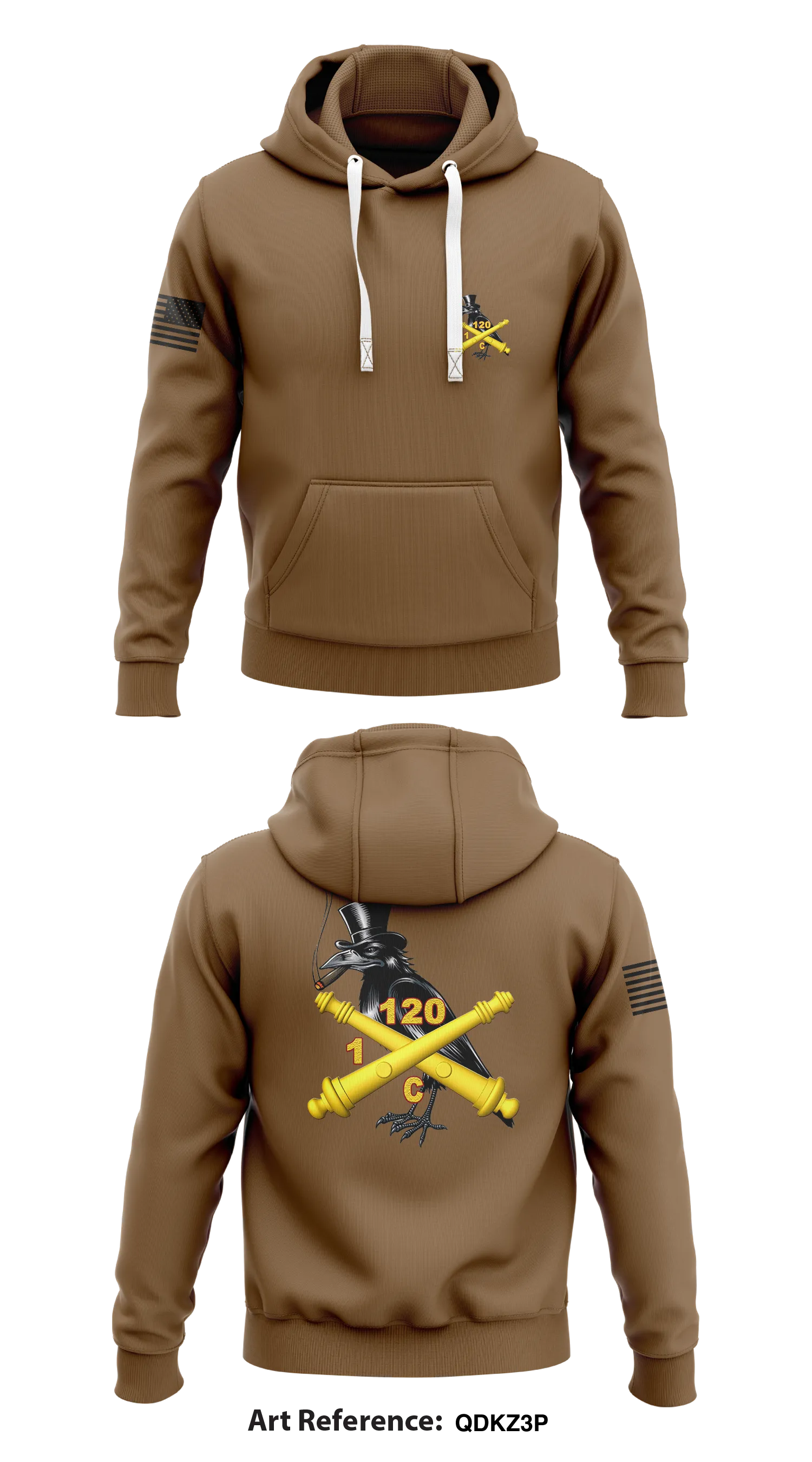 C BTRY 1-12th FA Store 1  Core Men's Hooded Performance Sweatshirt - QdKZ3p