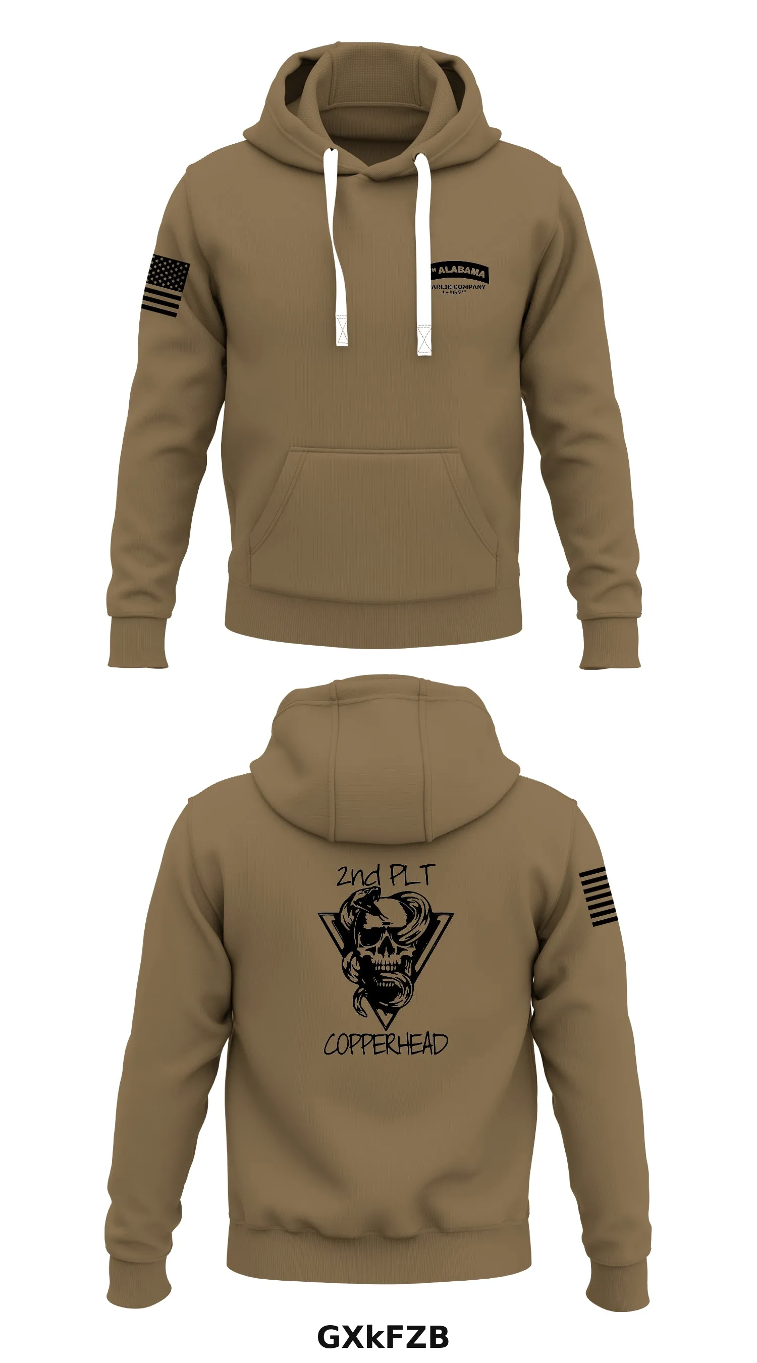 C Co 1-167th Store 1  Core Men's Hooded Performance Sweatshirt - GXkFZB