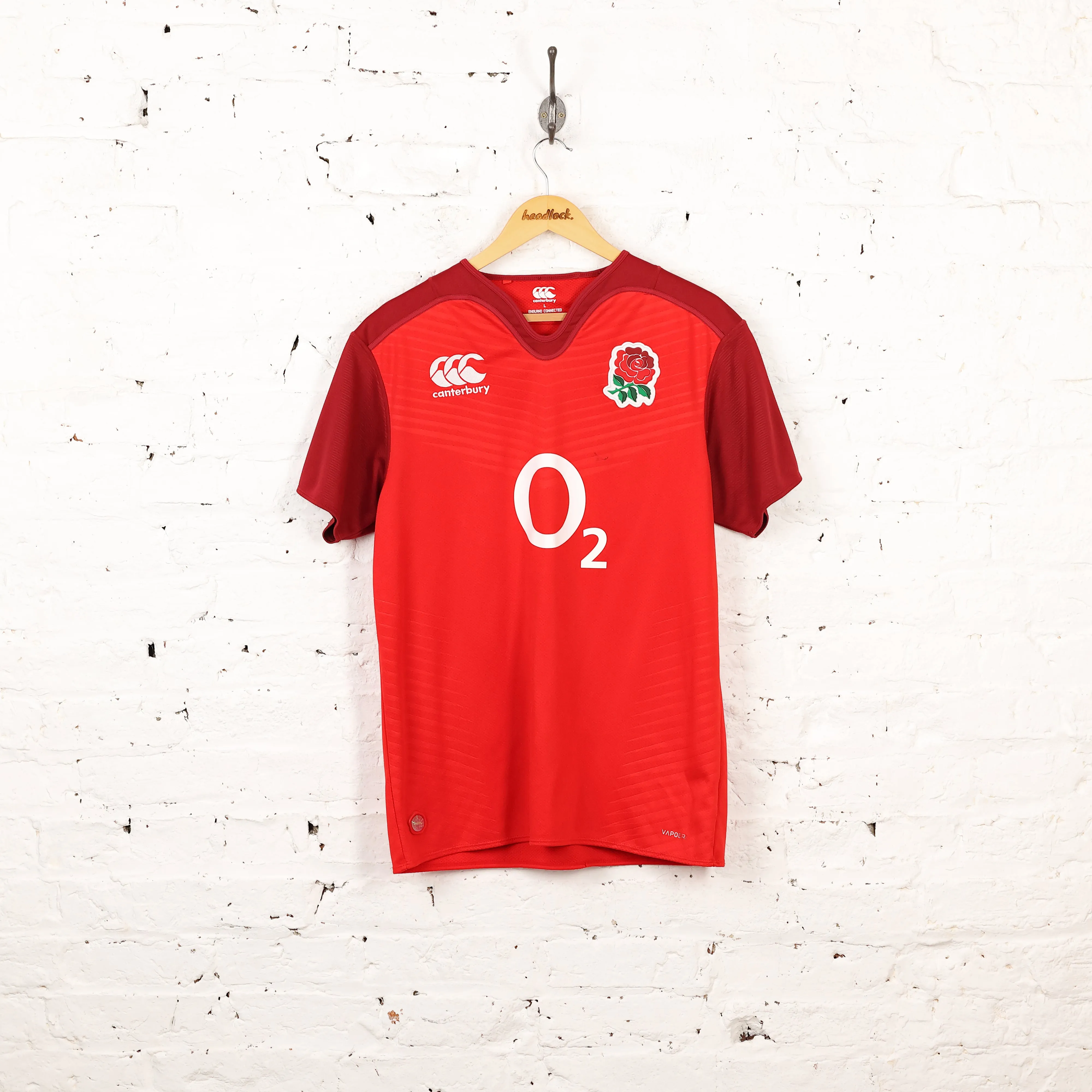 Canterbury England 2015 Away Rugby Shirt - Red - L