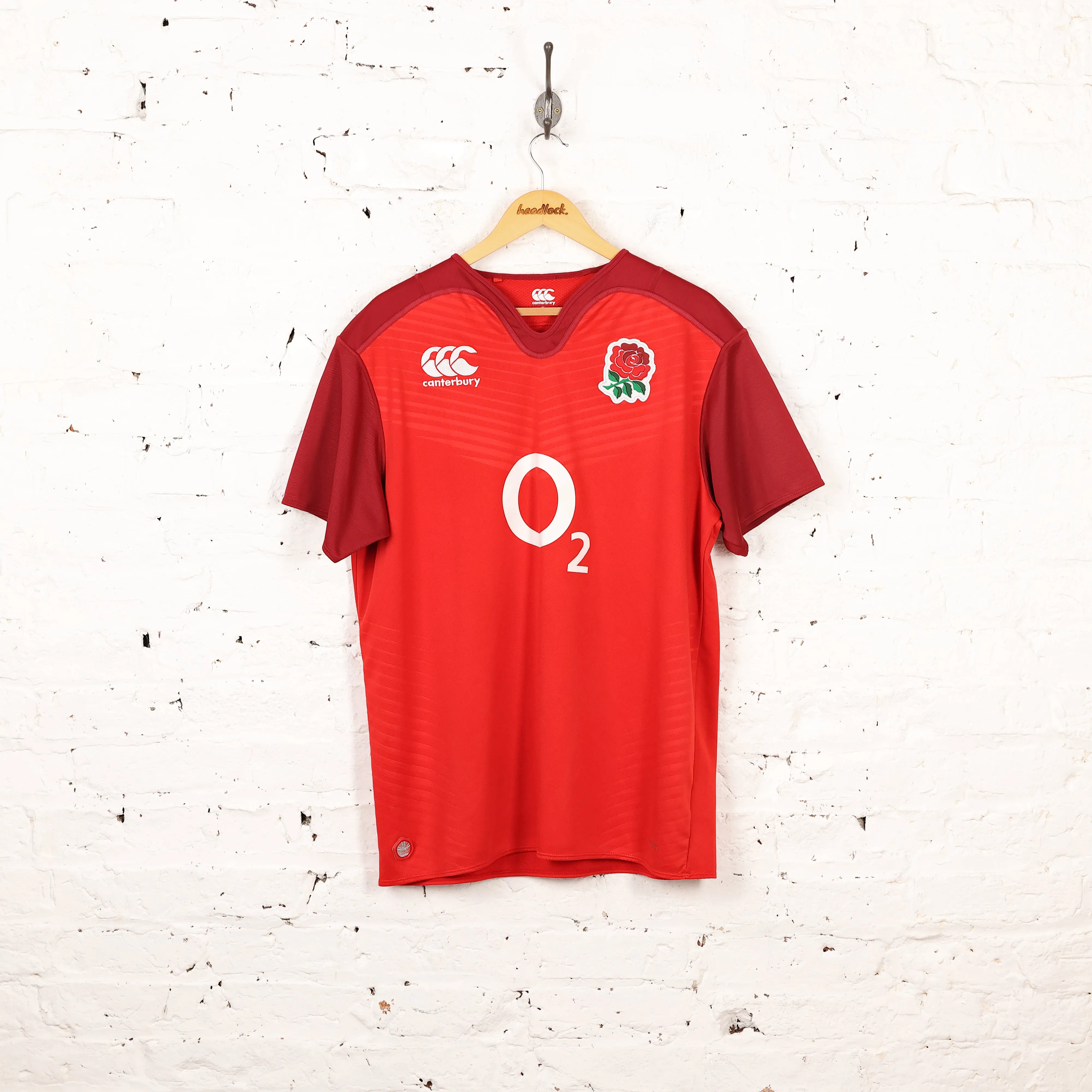 Canterbury England 2015 Away Rugby Shirt - Red - XL