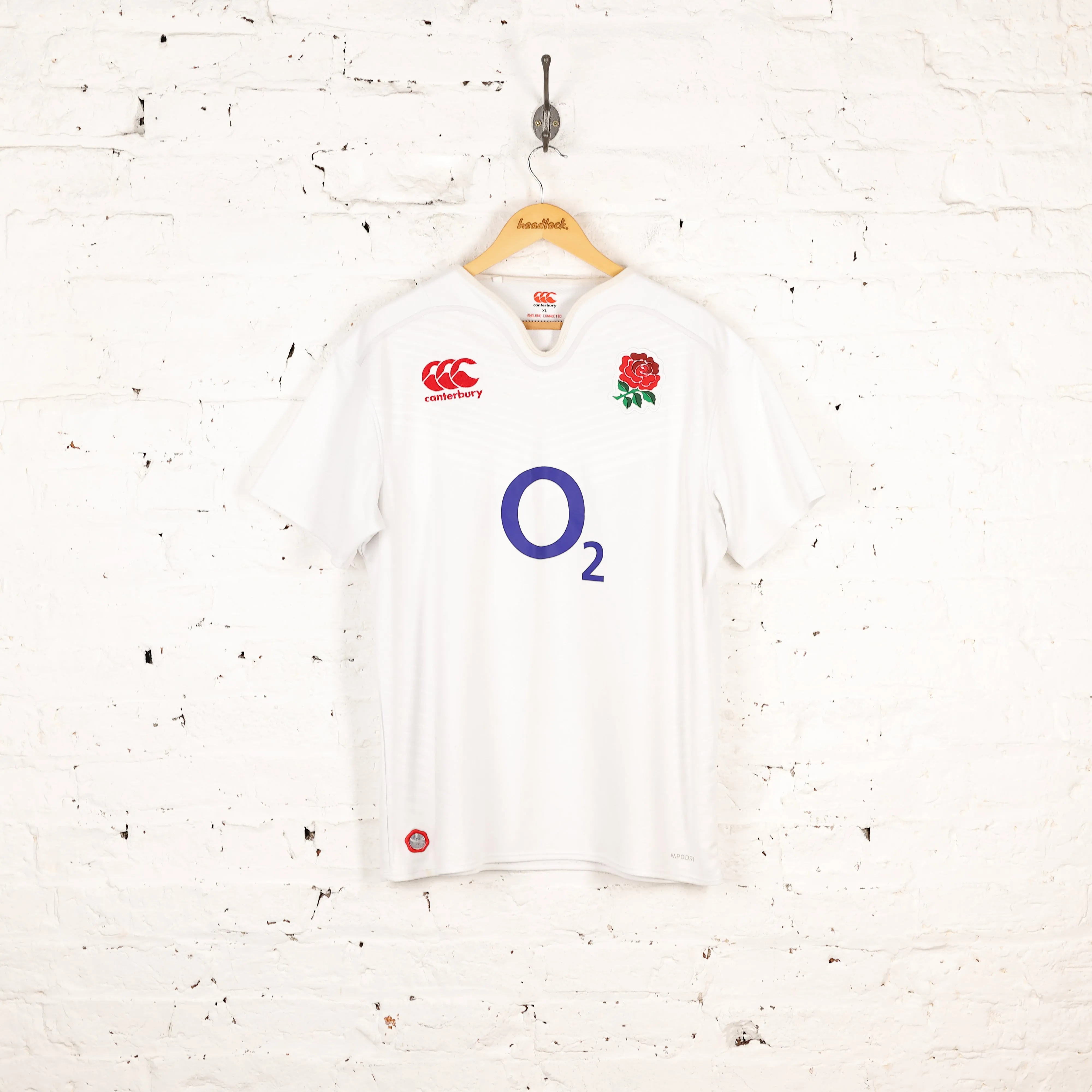 Canterbury England 2015 Home Rugby Shirt - White - XL