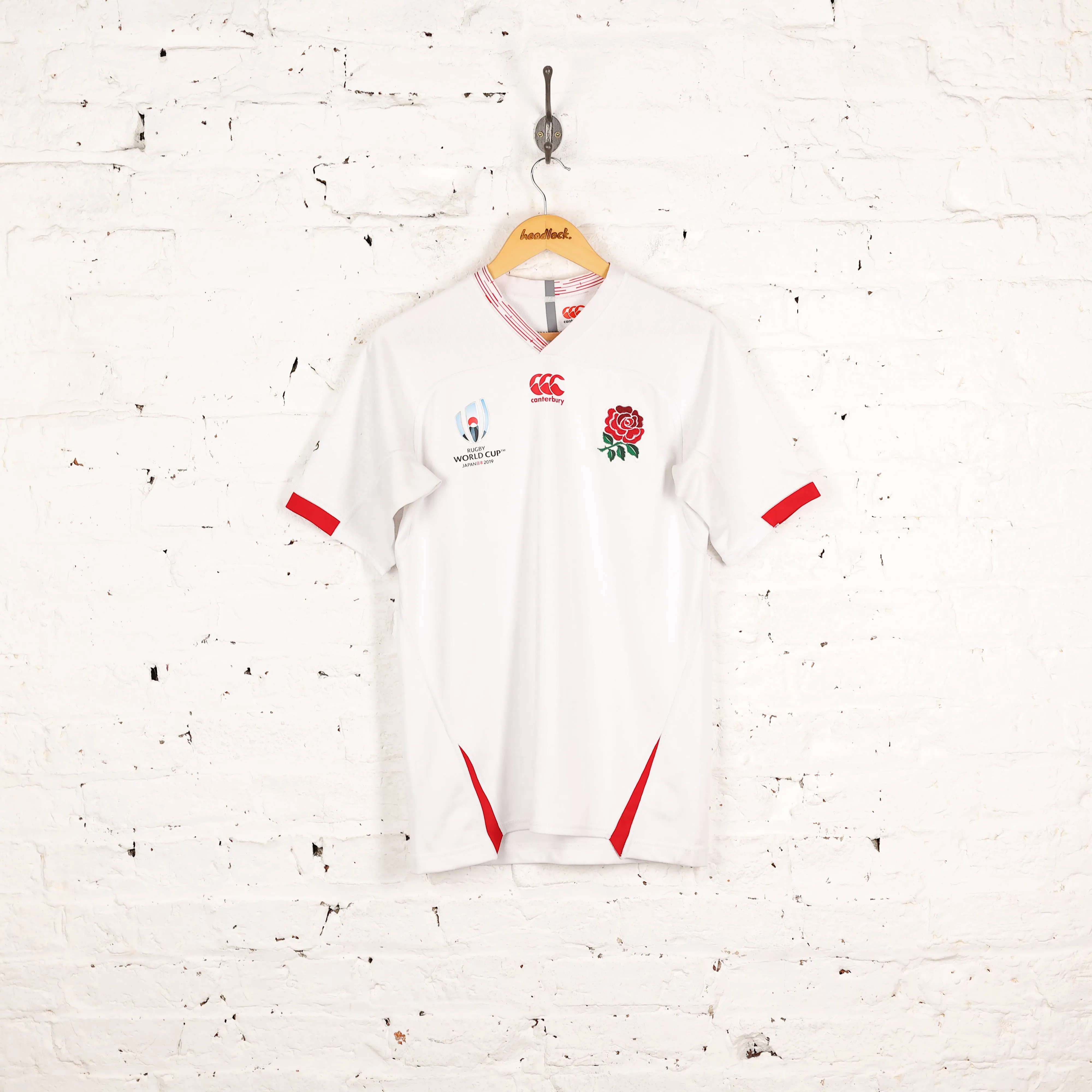 Canterbury England 2019 World Cup Home Rugby Shirt - White - S