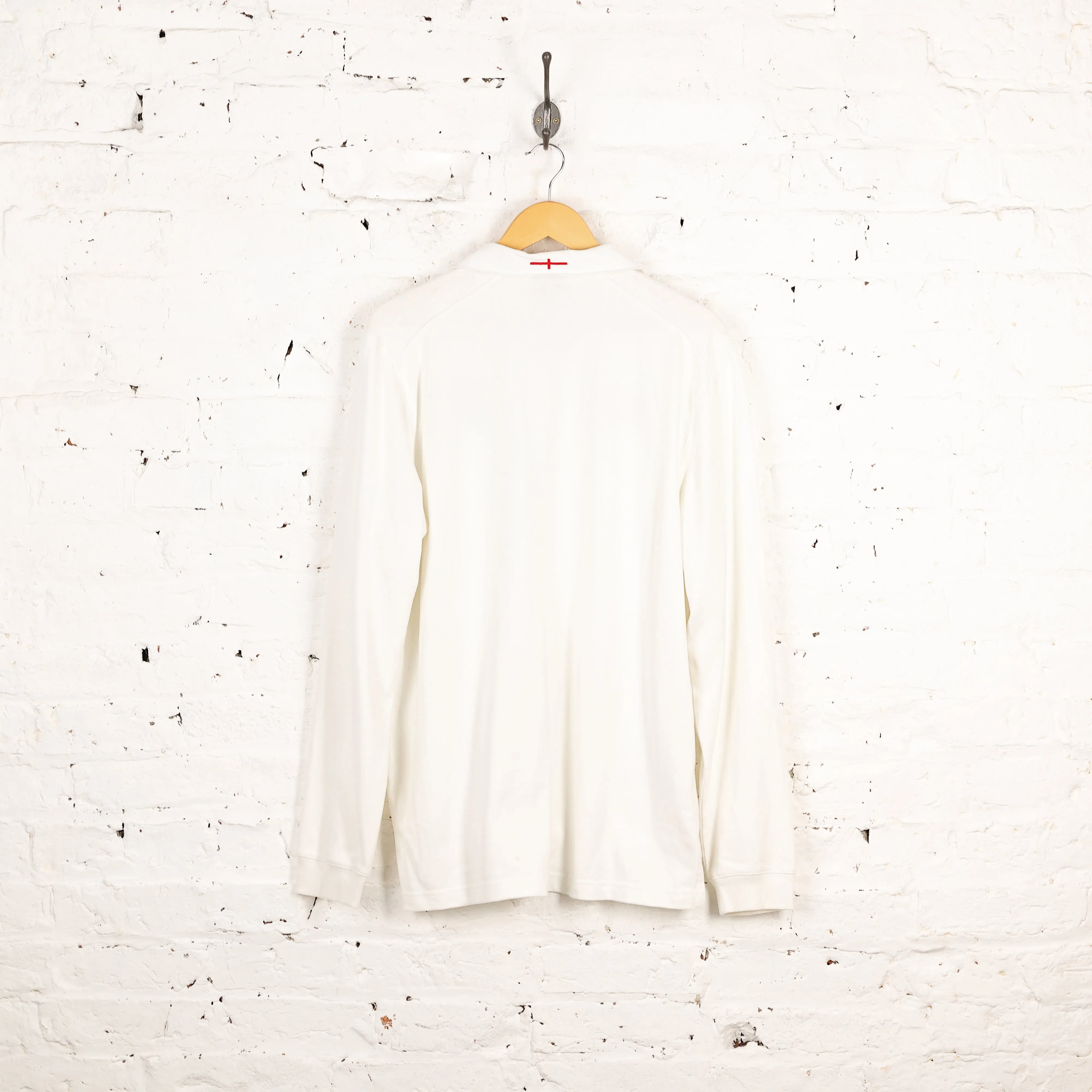 Canterbury England Long Sleeve Home Rugby Shirt - White - L