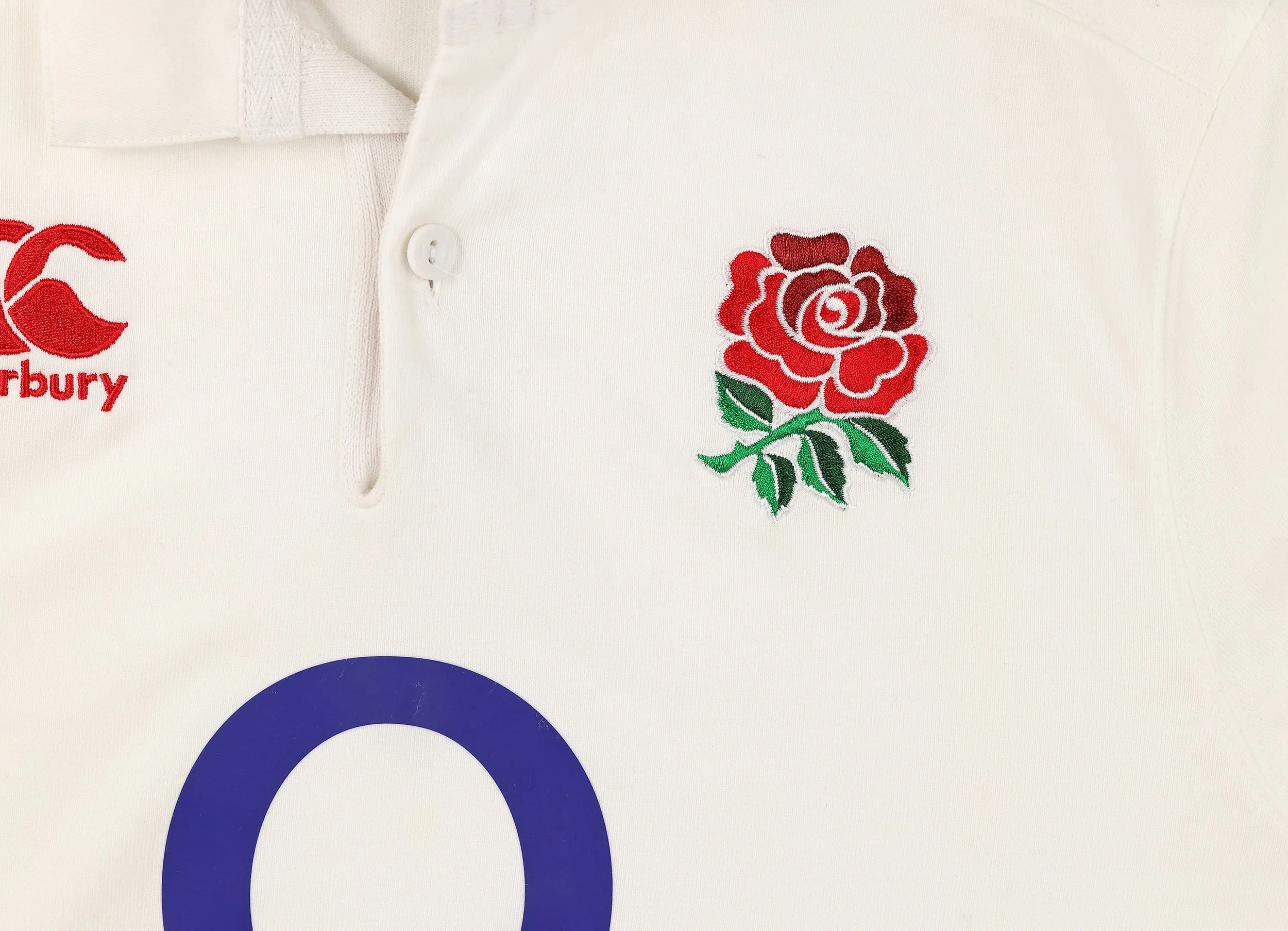 Canterbury England Long Sleeve Home Rugby Shirt - White - S