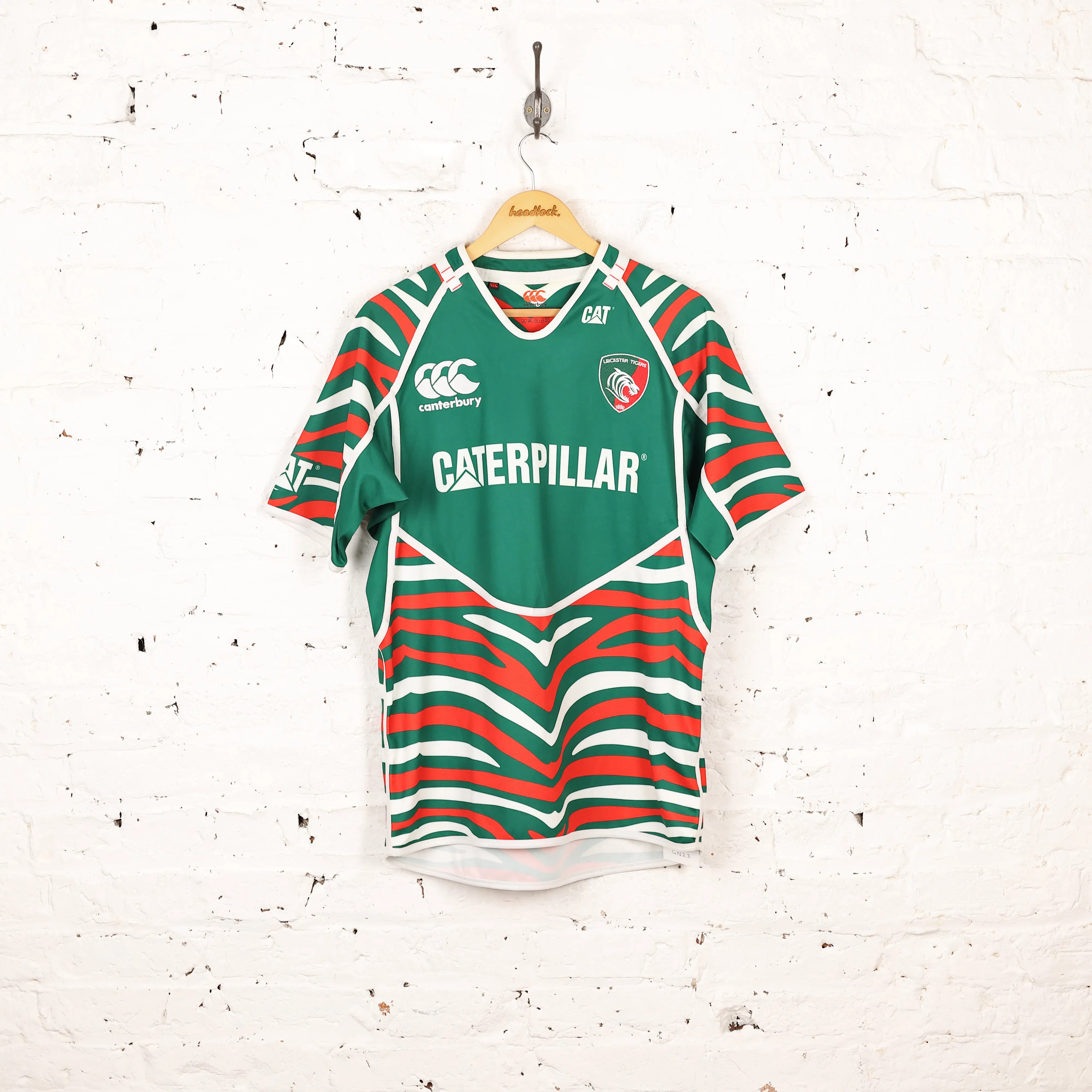 Canterbury Leicester Tigers 2012 Home Rugby Shirt - Green - L