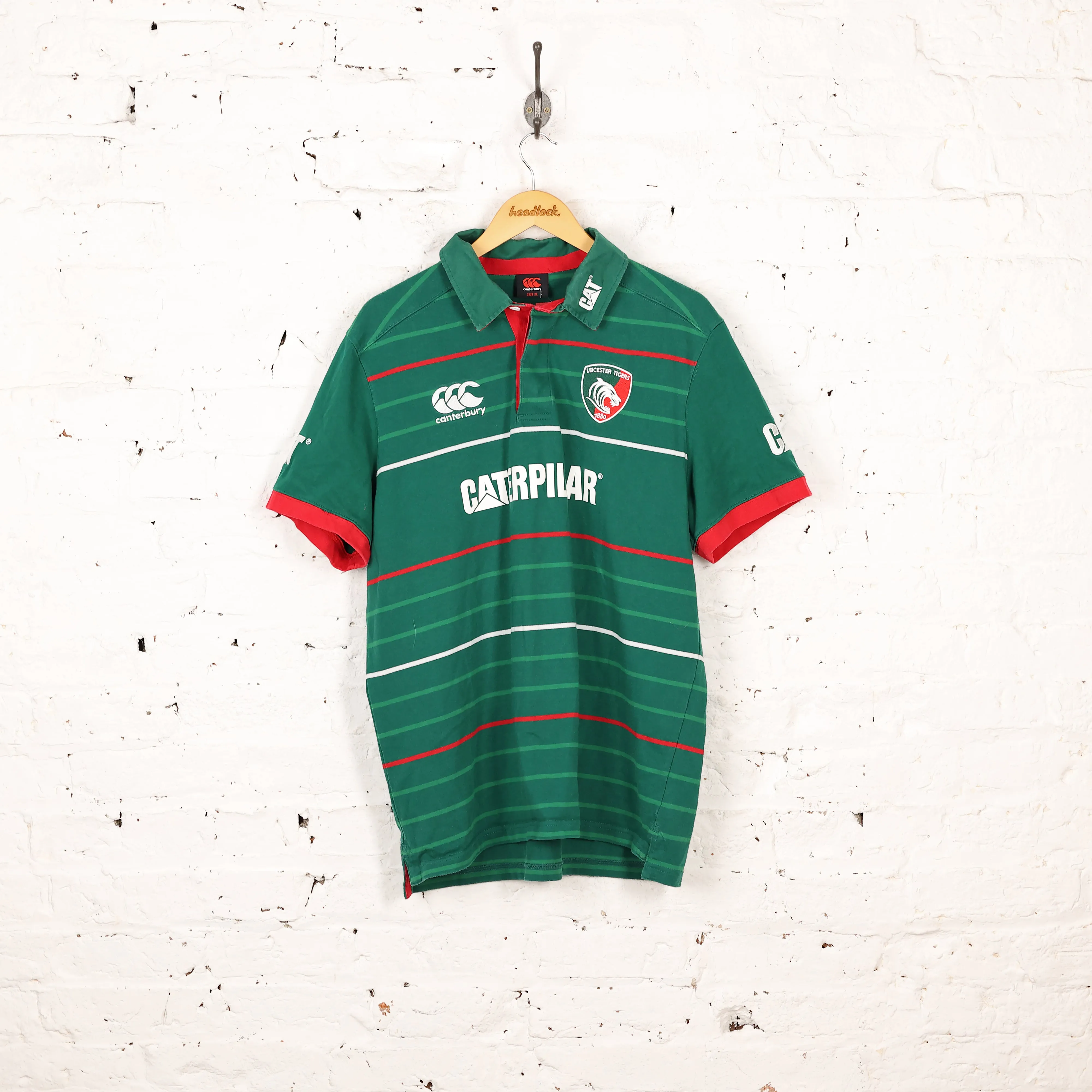 Canterbury Leicester Tigers 2014 Home Rugby Shirt - Green - XL
