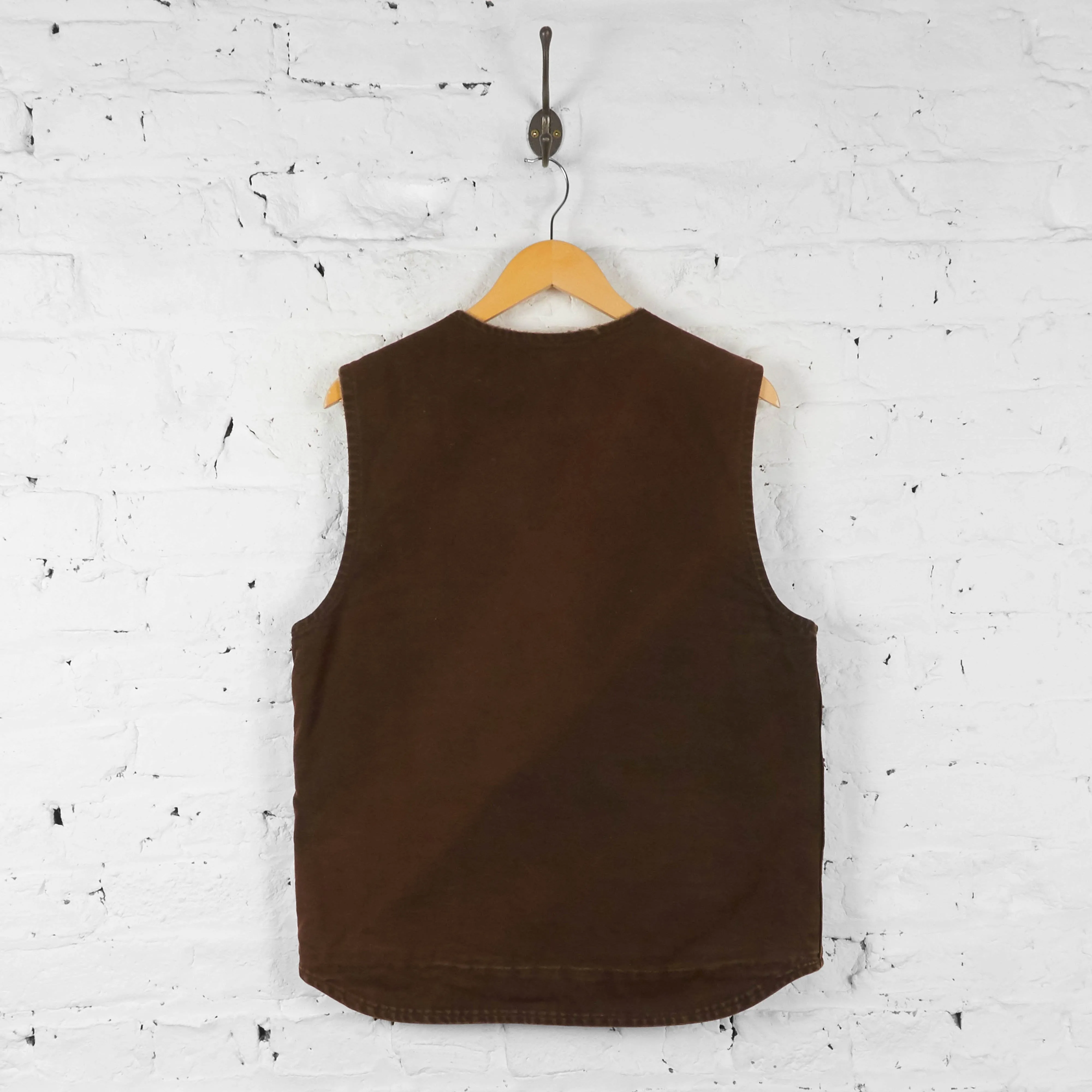 Carhartt Fleece Lined Gilet Bodywarmer - Brown - M