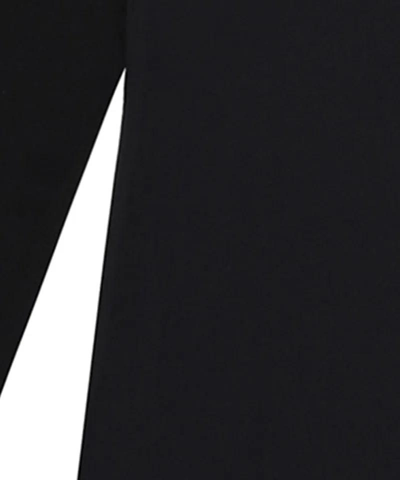 CHUCUCHU Knit Collar Point T-Shirt - Black