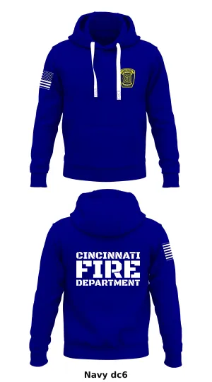 Cincinnati Fire Department Store 1  Core Men's Hooded Performance Sweatshirt - dc6