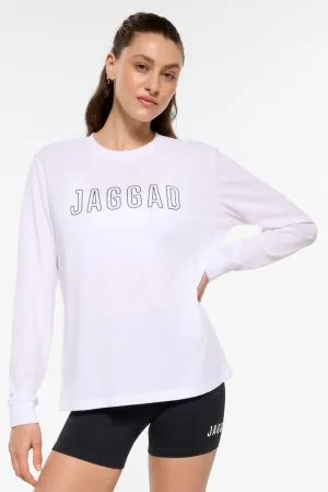 CLASSIC KEYLINE LONG SLEEVE TEE WHITE
