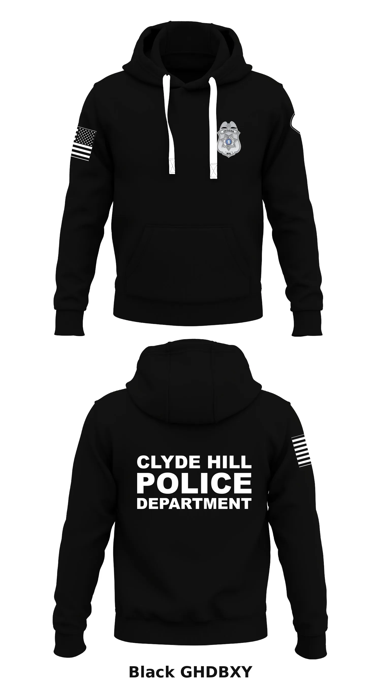 Clyde Hill Police Department Store 1  Core Men's Hooded Performance Sweatshirt - GHDBXY