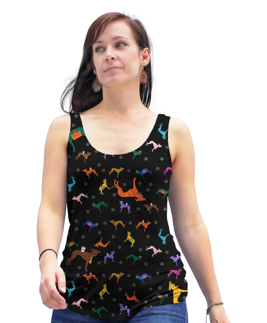 Colorful Greyhound Racerback Tank Top
