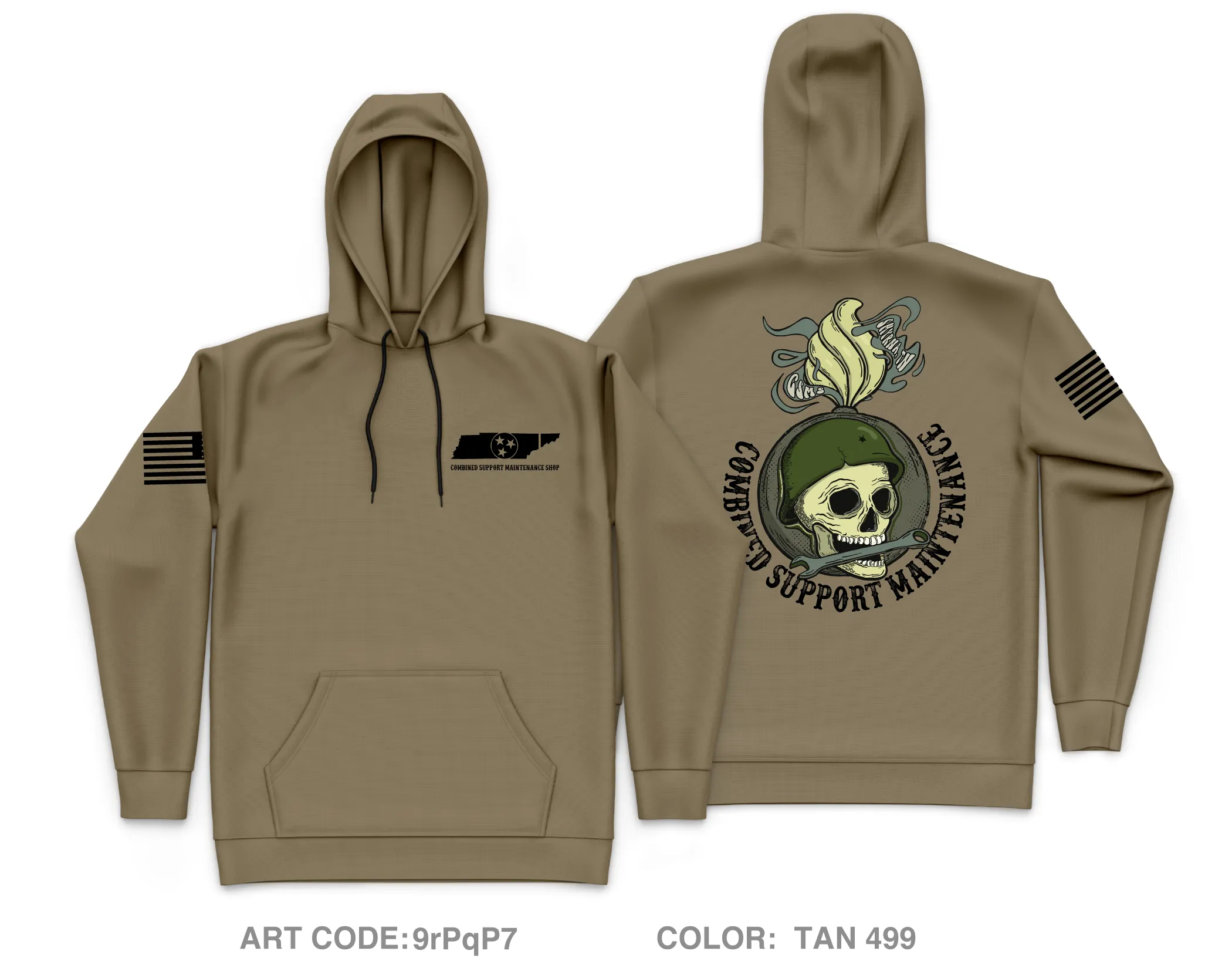 Combined Support Maintenence Shop (CSMS), TNARNG Core Men's Hooded Performance Sweatshirt - 9rPqP7