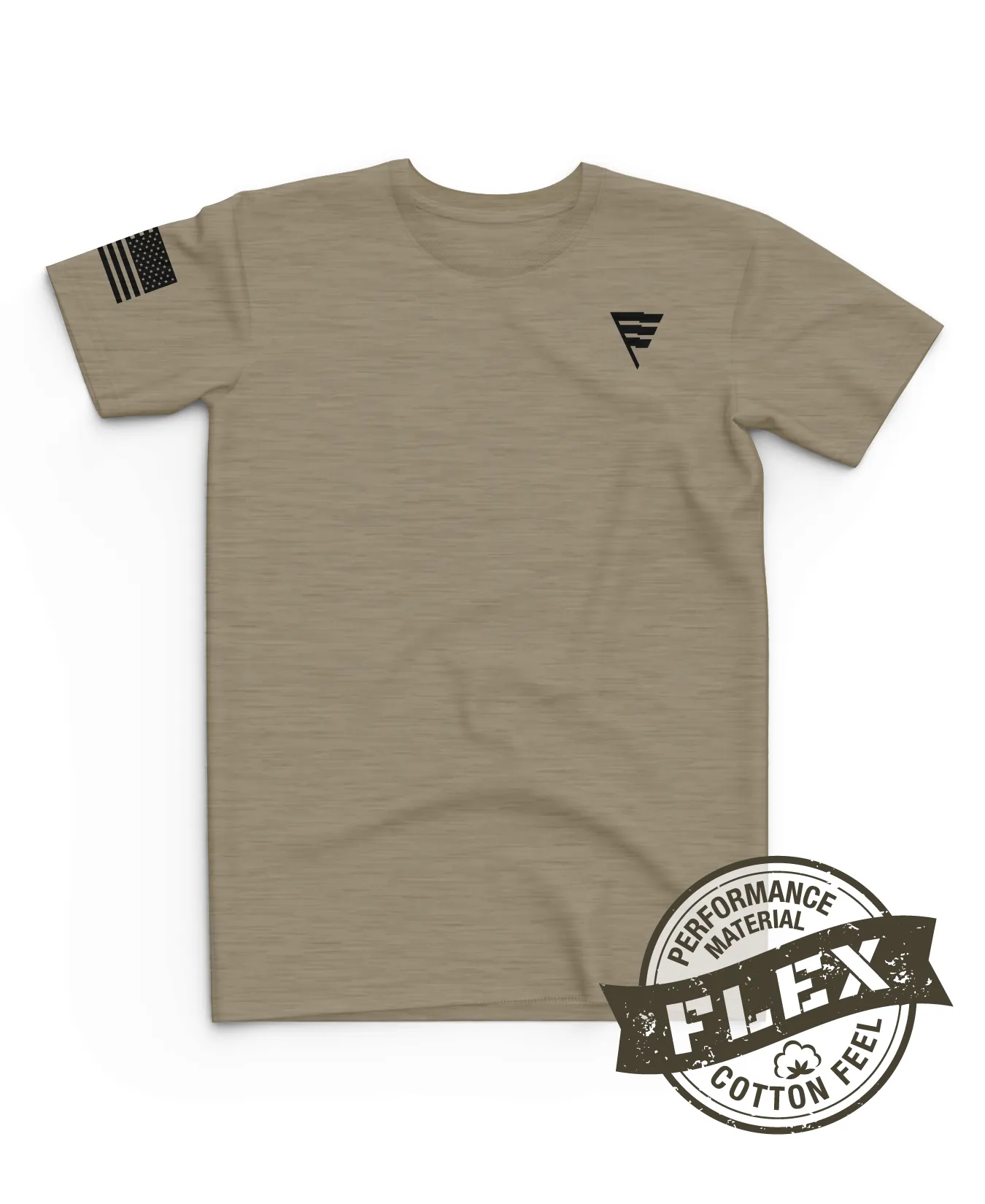 Core Men's SS Flex Performance Tee - Original - Tan499/Black