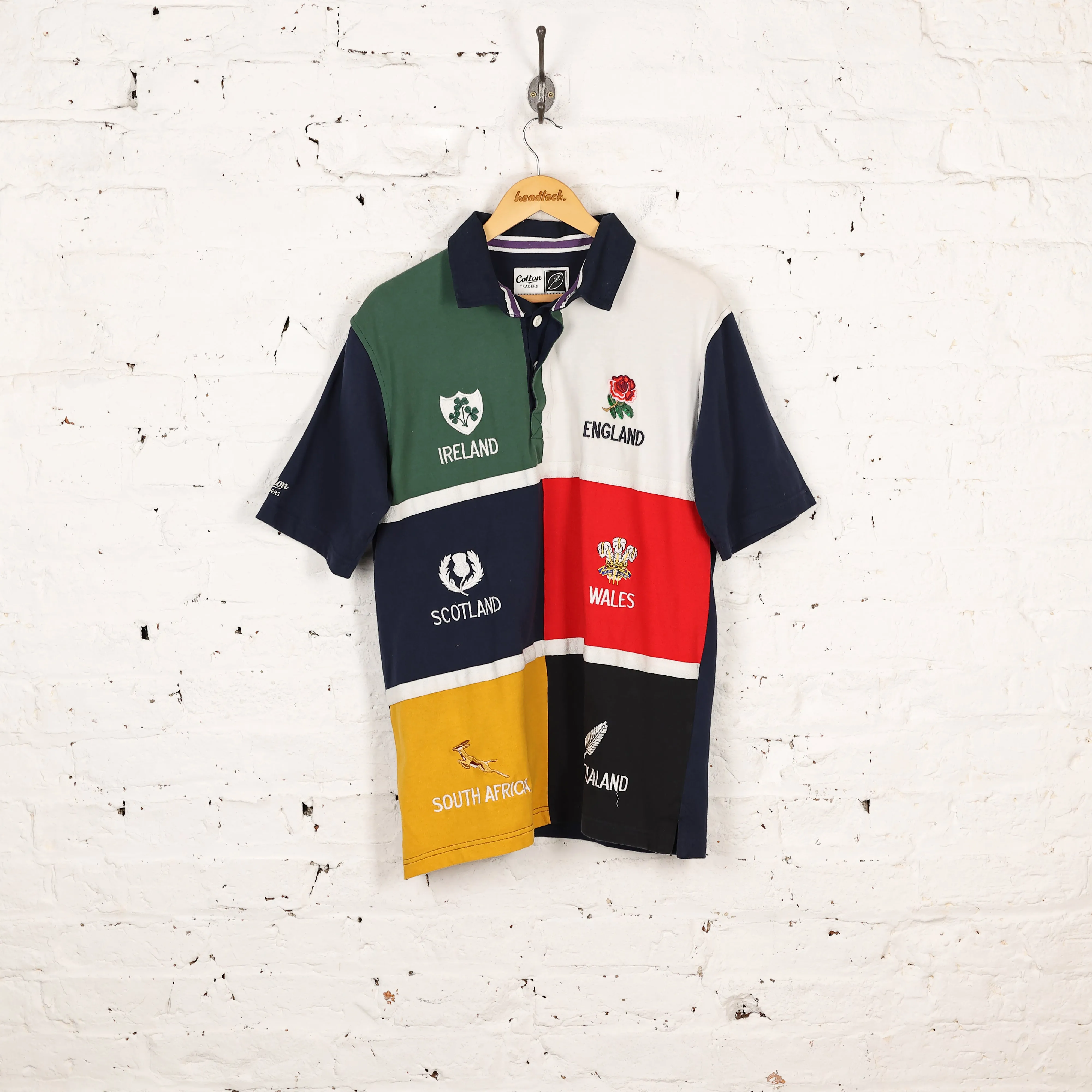 Cotton Traders International Rugby Shirt - Blue - L
