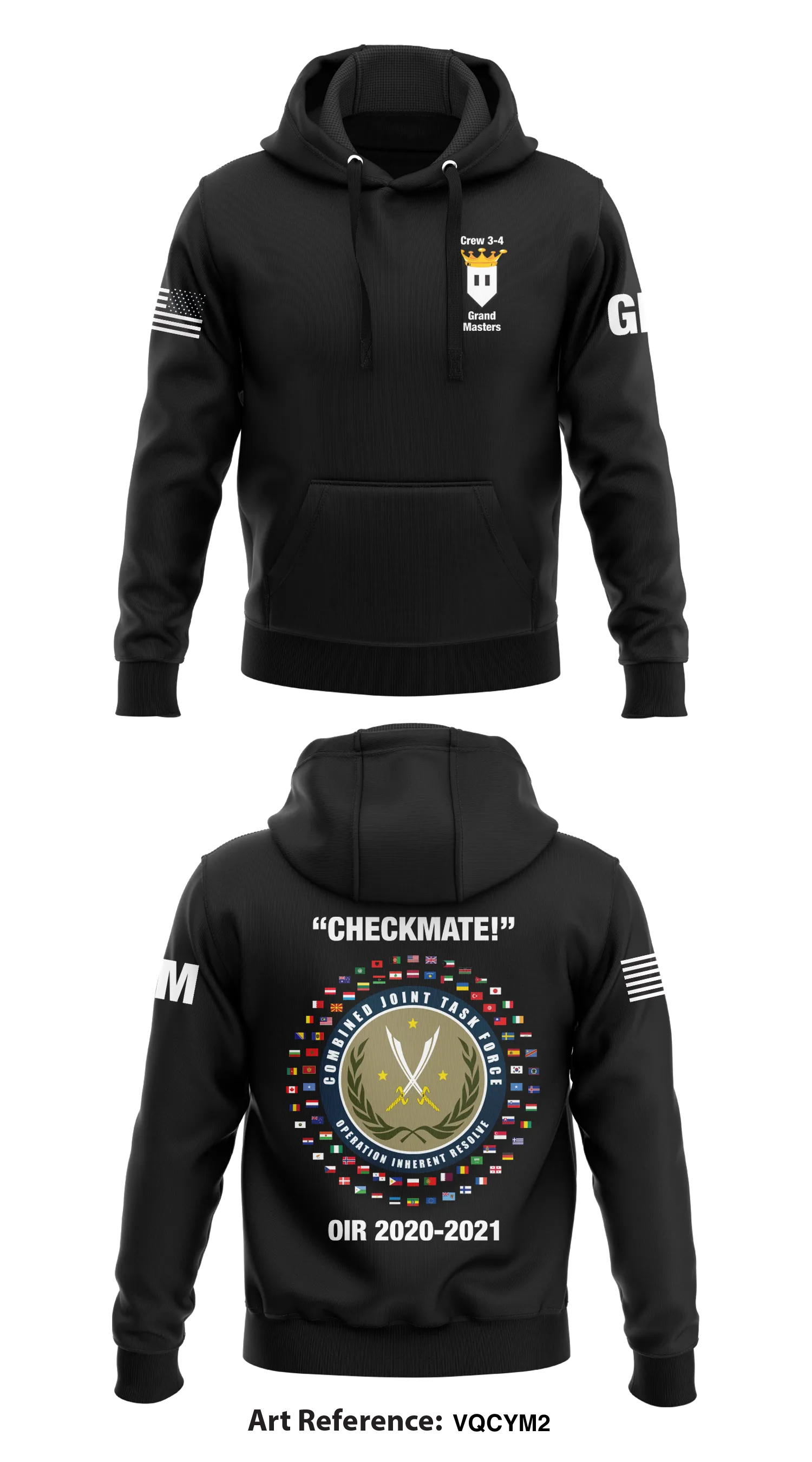 Crew 34, DET 3, 1st Space BDE Store 1  Core Men's Hooded Performance Sweatshirt - VqcYM2