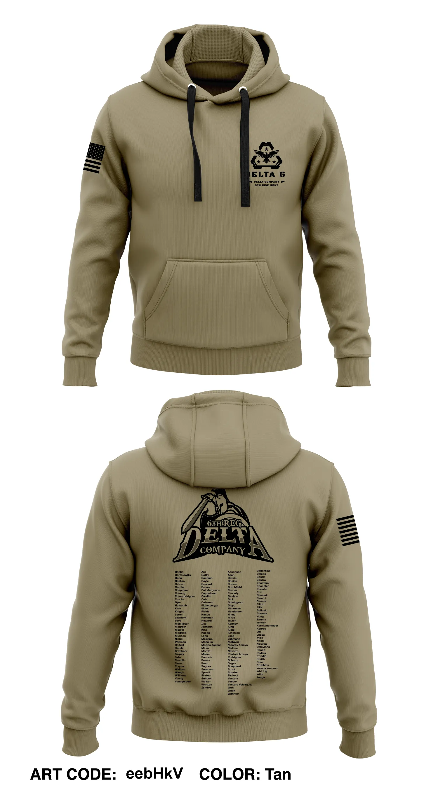 CST 23, 6th Reg, D Co Core Men's Hooded Performance Sweatshirt