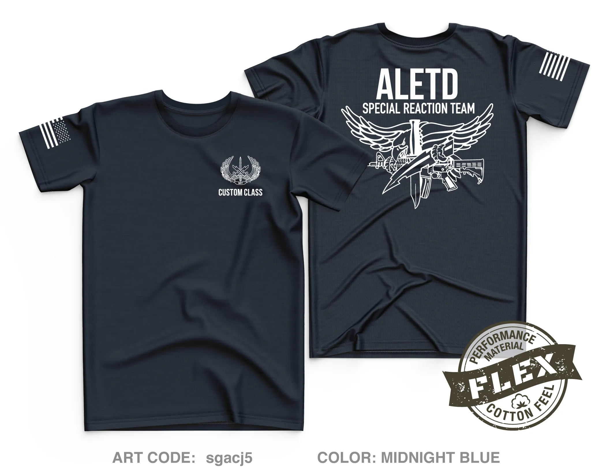 CUSTOM Advanced Law Enforcement Training Division (Fort Leonard Wood) Core Men's SS Flex Performance Tee - sgacj5