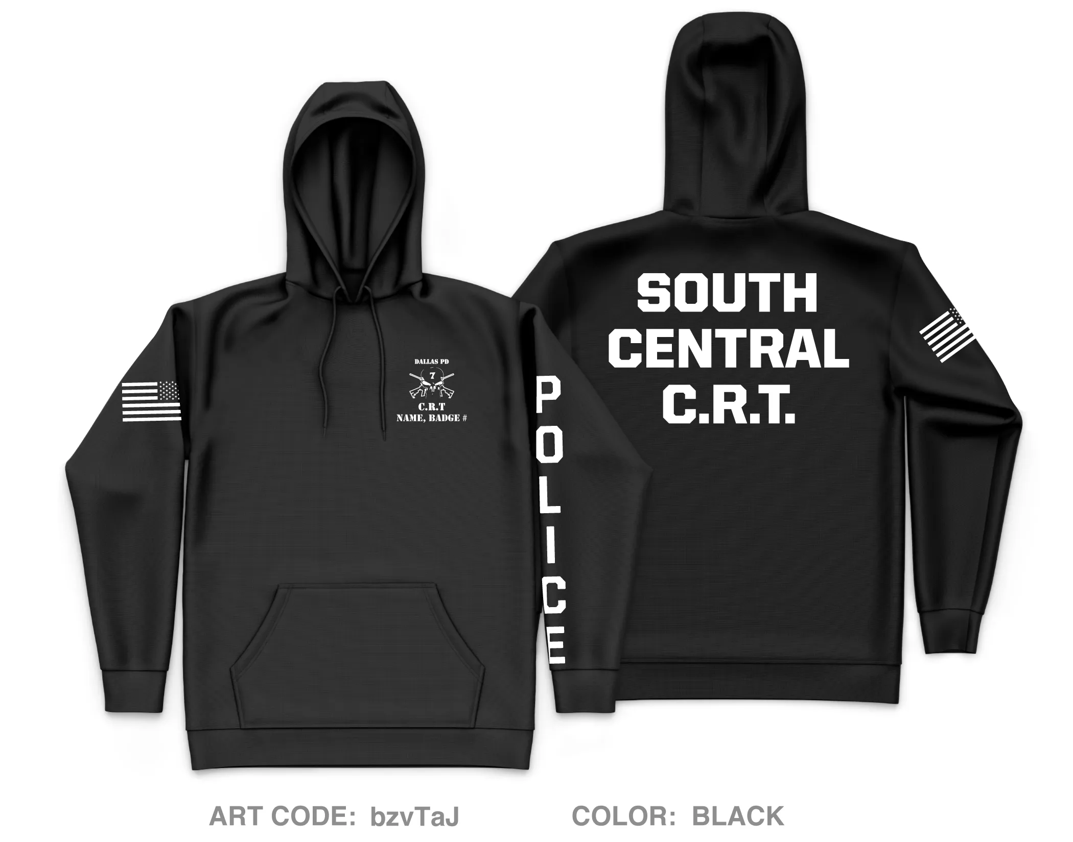 CUSTOM Dallas PD Store 1 Core Men's Hooded Performance Sweatshirt - bzvTaJ