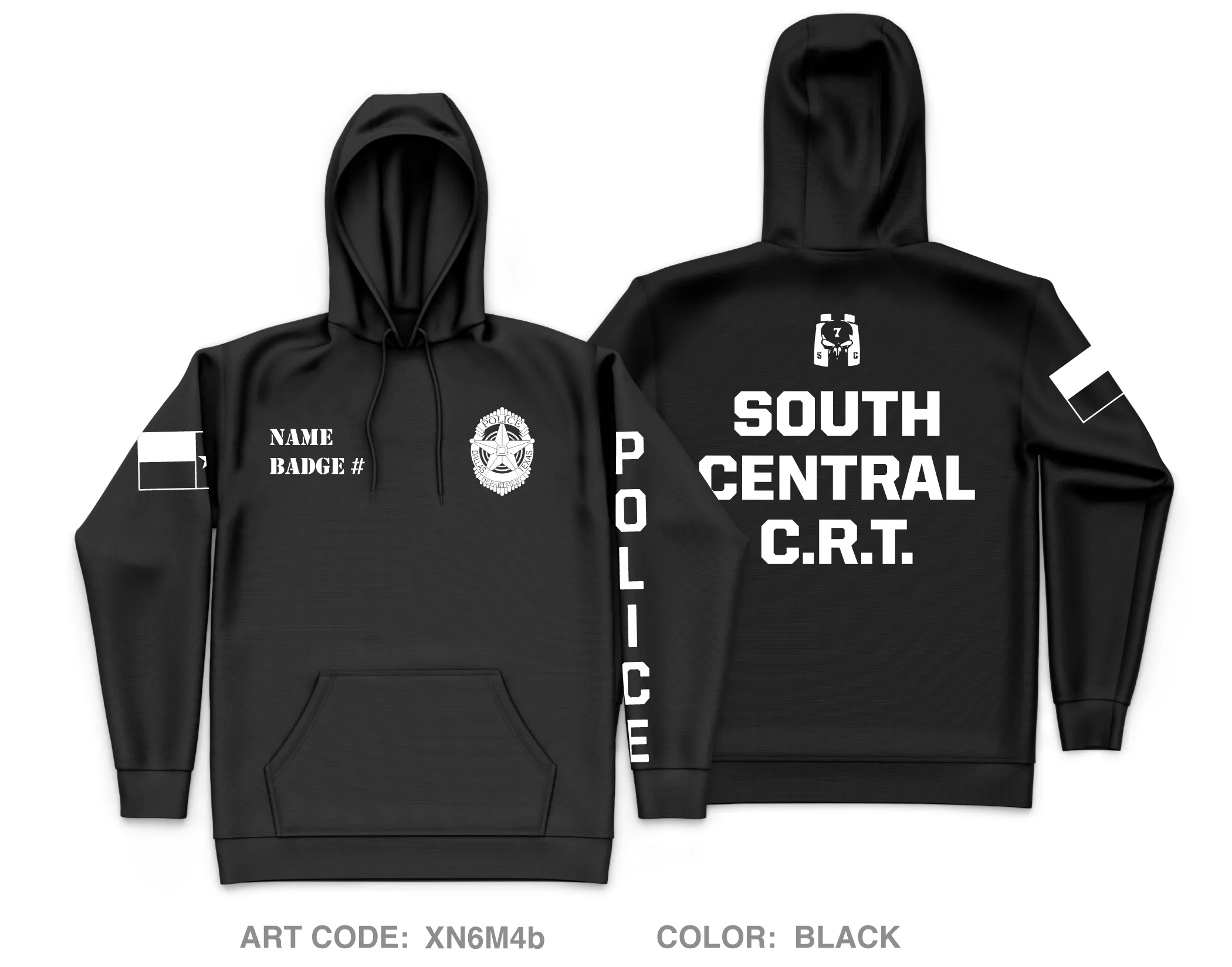 CUSTOM Dallas PD Store 1 Core Men's Hooded Performance Sweatshirt - XN6M4b