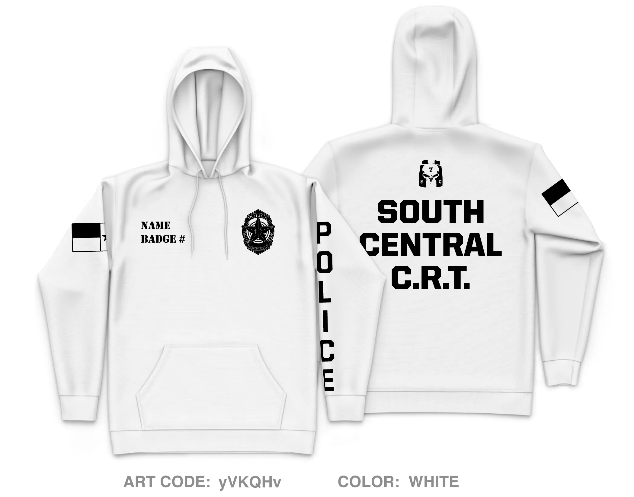 CUSTOM Dallas PD Store 1 Core Men's Hooded Performance Sweatshirt - yVKQHv