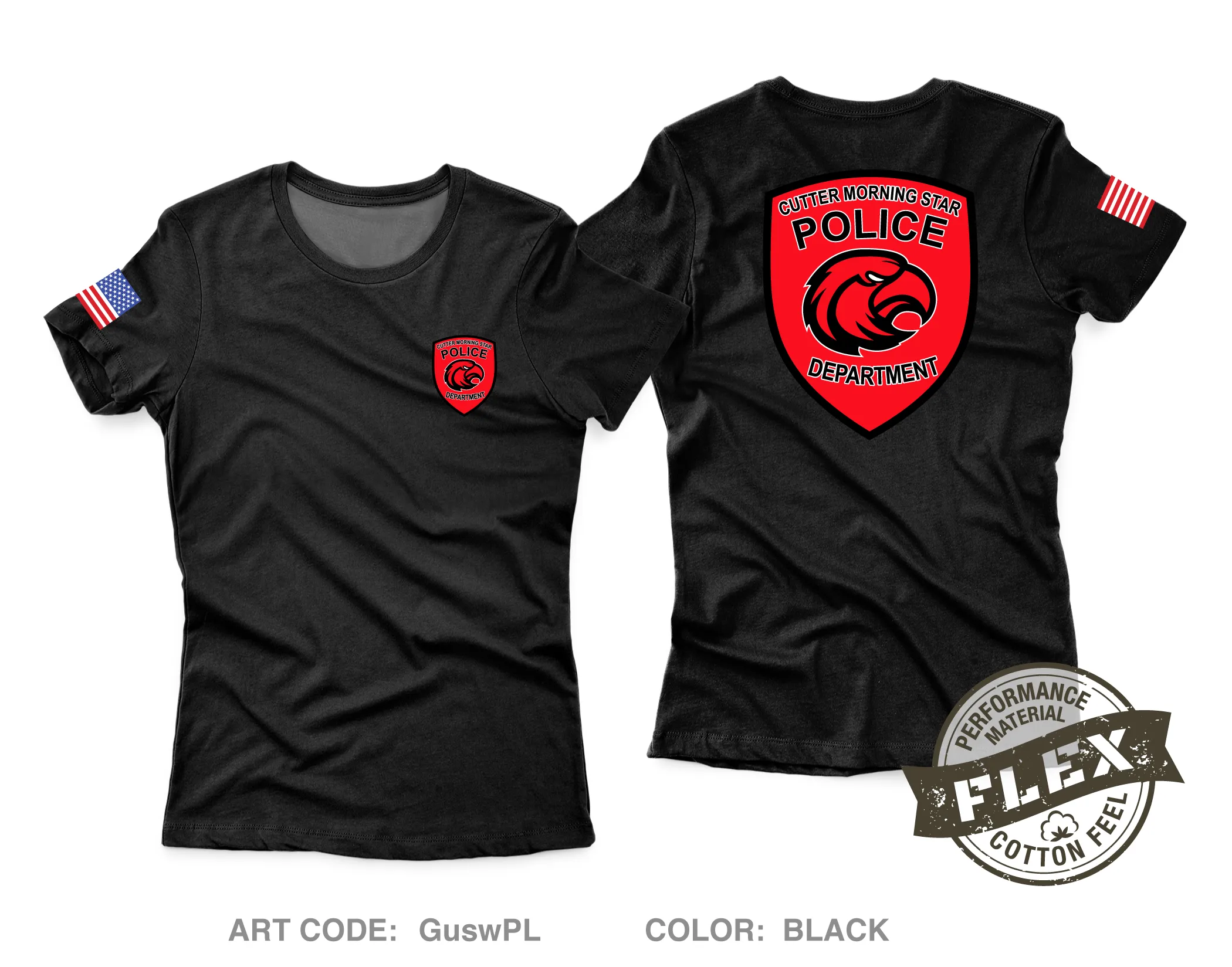 Cutter Morning Star Police Core Women's SS Flex Performance Tee - GuswPL