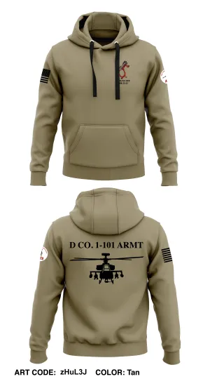 D Co., 1-11 CAB, ARMT  Core Men's Hooded Performance Sweatshirt - zHuL3J