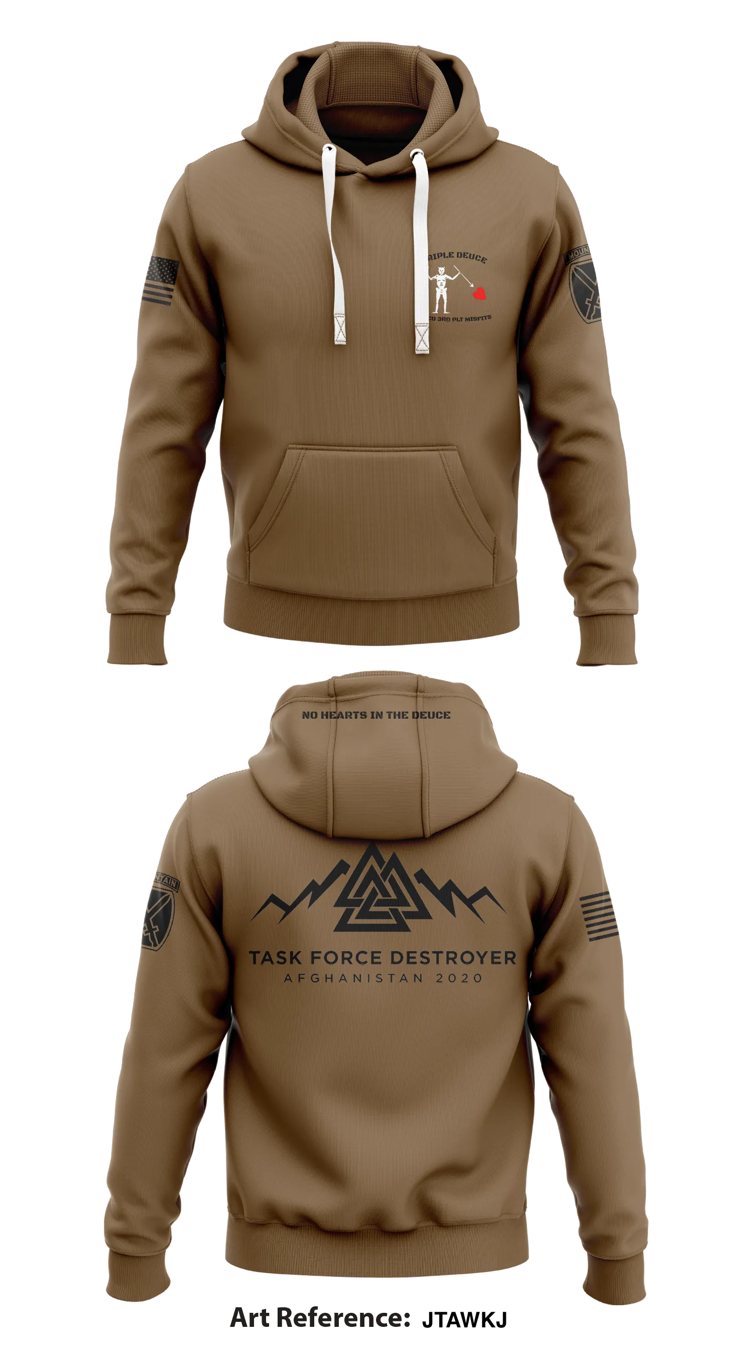 D CO, 2-22 IN, 1 BCT, 1th MTN Store 1  Core Men's Hooded Performance Sweatshirt - jTaWkj