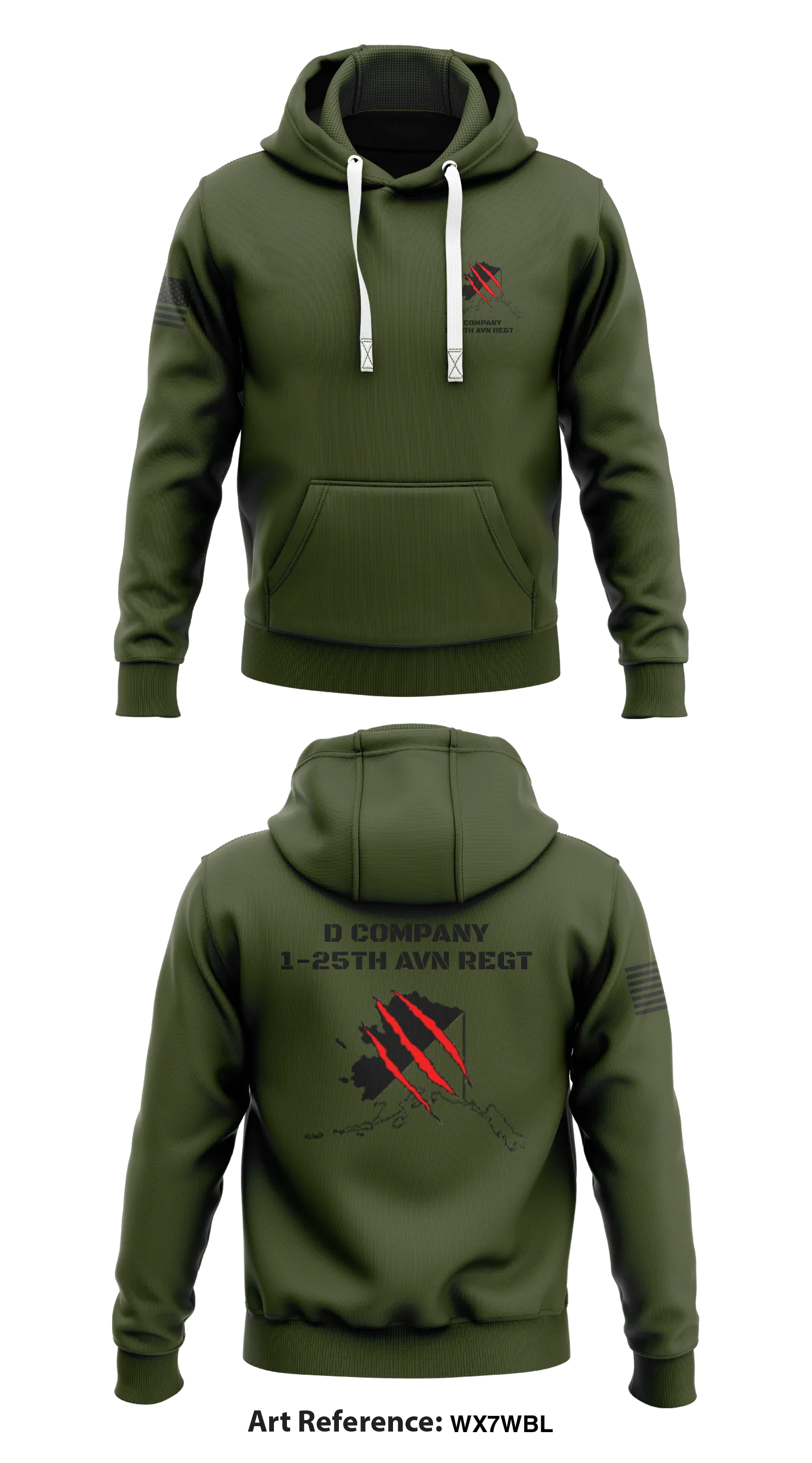 D Company, 1-25th AVN REGT Store 1  Core Men's Hooded Performance Sweatshirt - wx7wbL