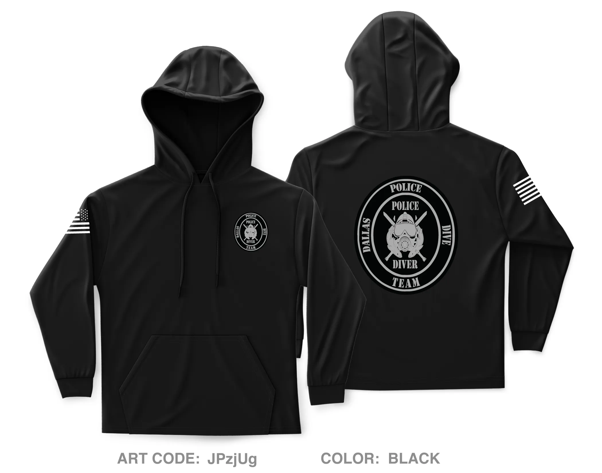 Dallas Police Dive Team Core Men's Hooded Performance Sweatshirt - JPzjUg