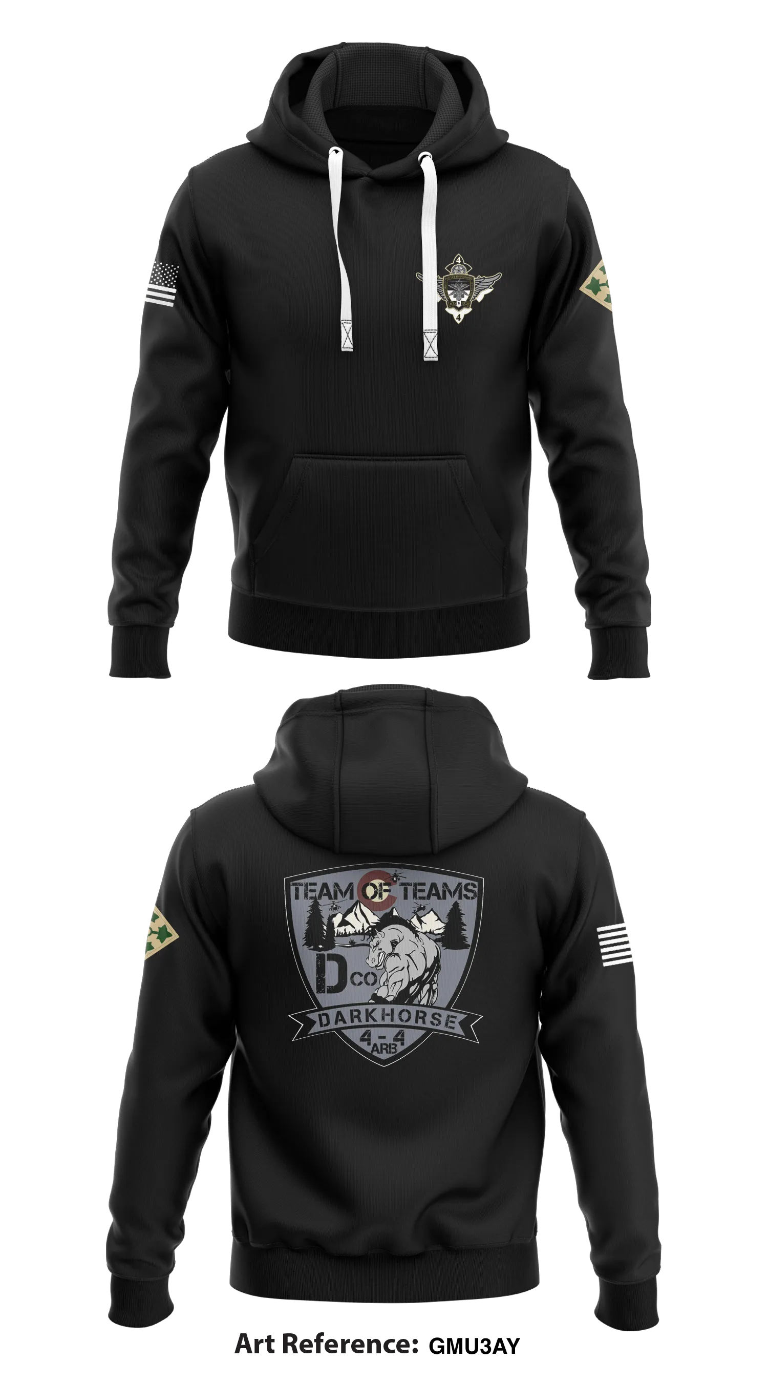 Delta Company 4-4ARB Store 1  Core Men's Hooded Performance Sweatshirt - gmu3Ay